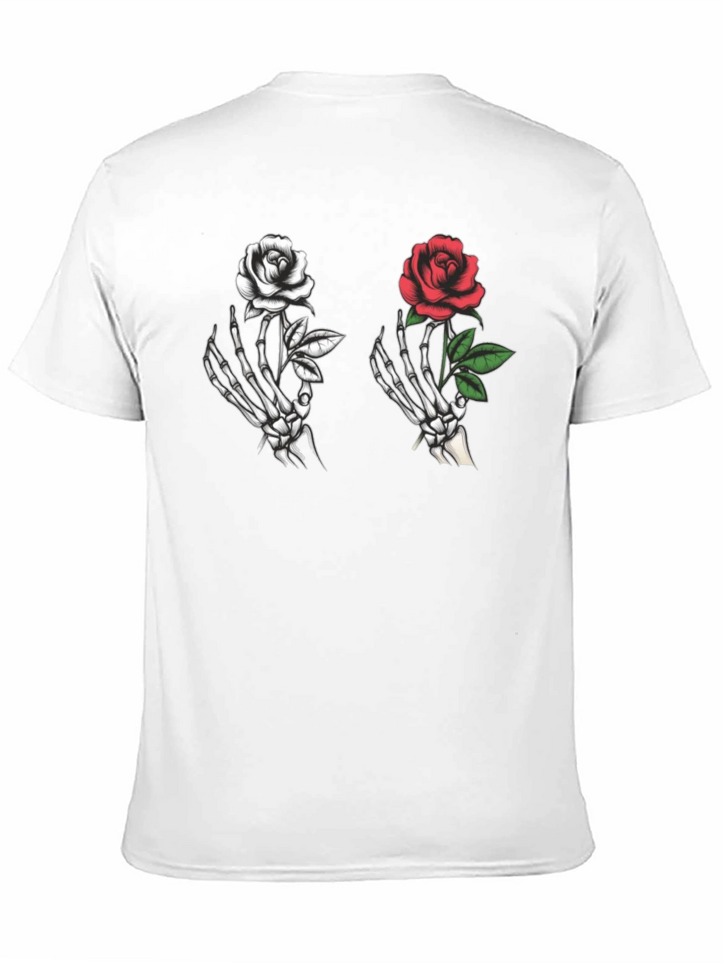 Skeleton Hand Rose Graphic T-Shirt