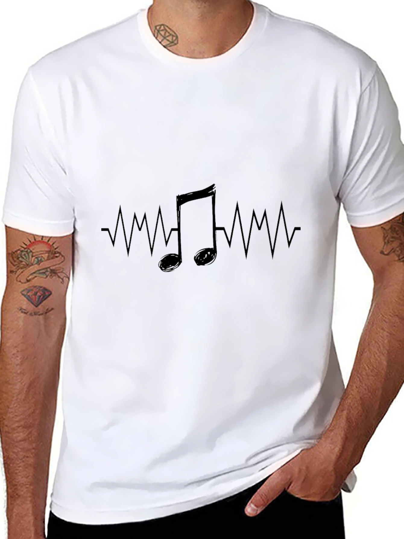 Musical Heartbeat T-Shirt - Rhythm of Life Tee