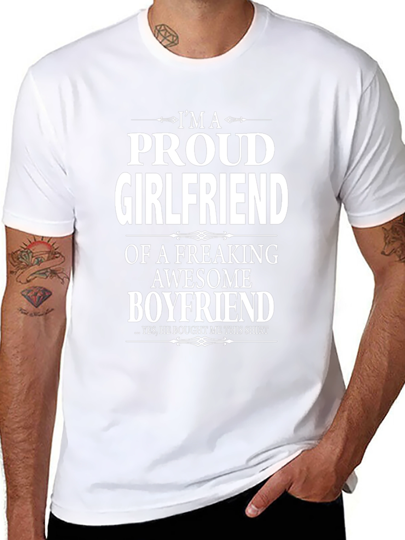 Proud Girlfriend Graphic Tee - Awesome Boyfriend Gift