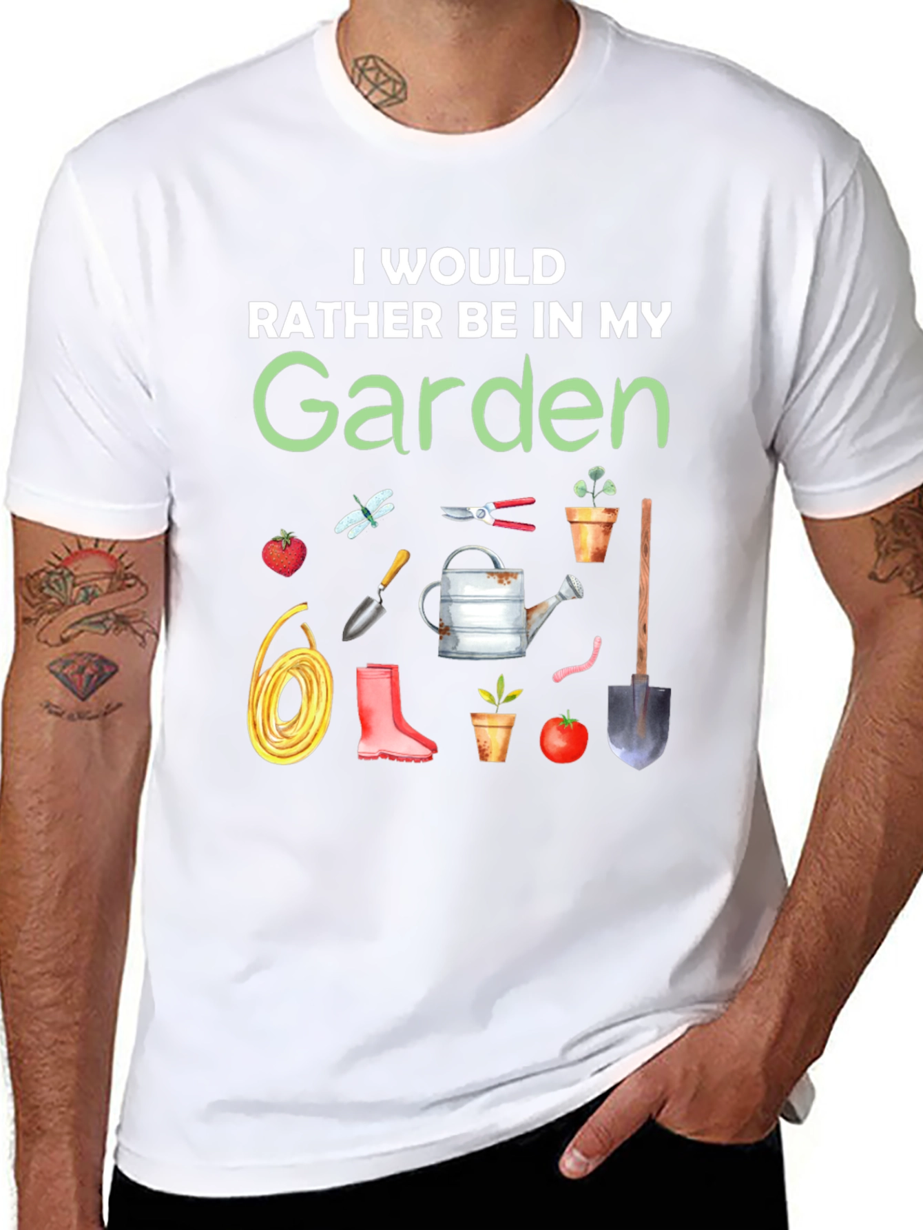 Gardening Lover T-Shirt - Id Rather Be in My Garden