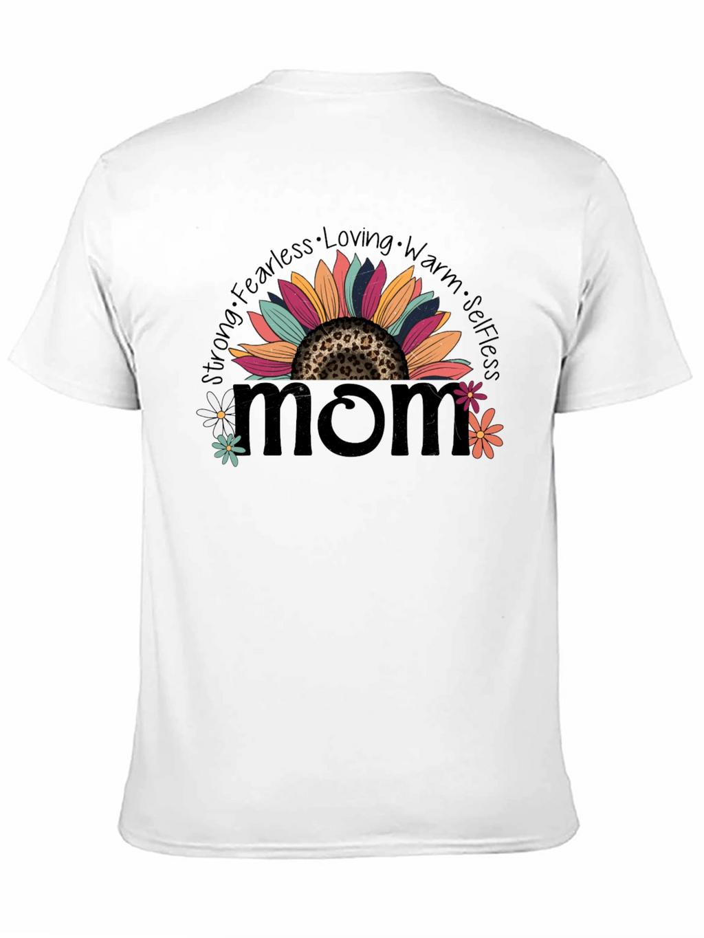 Mom Sunflower Graphic Tee - Strong Fearless & Loving