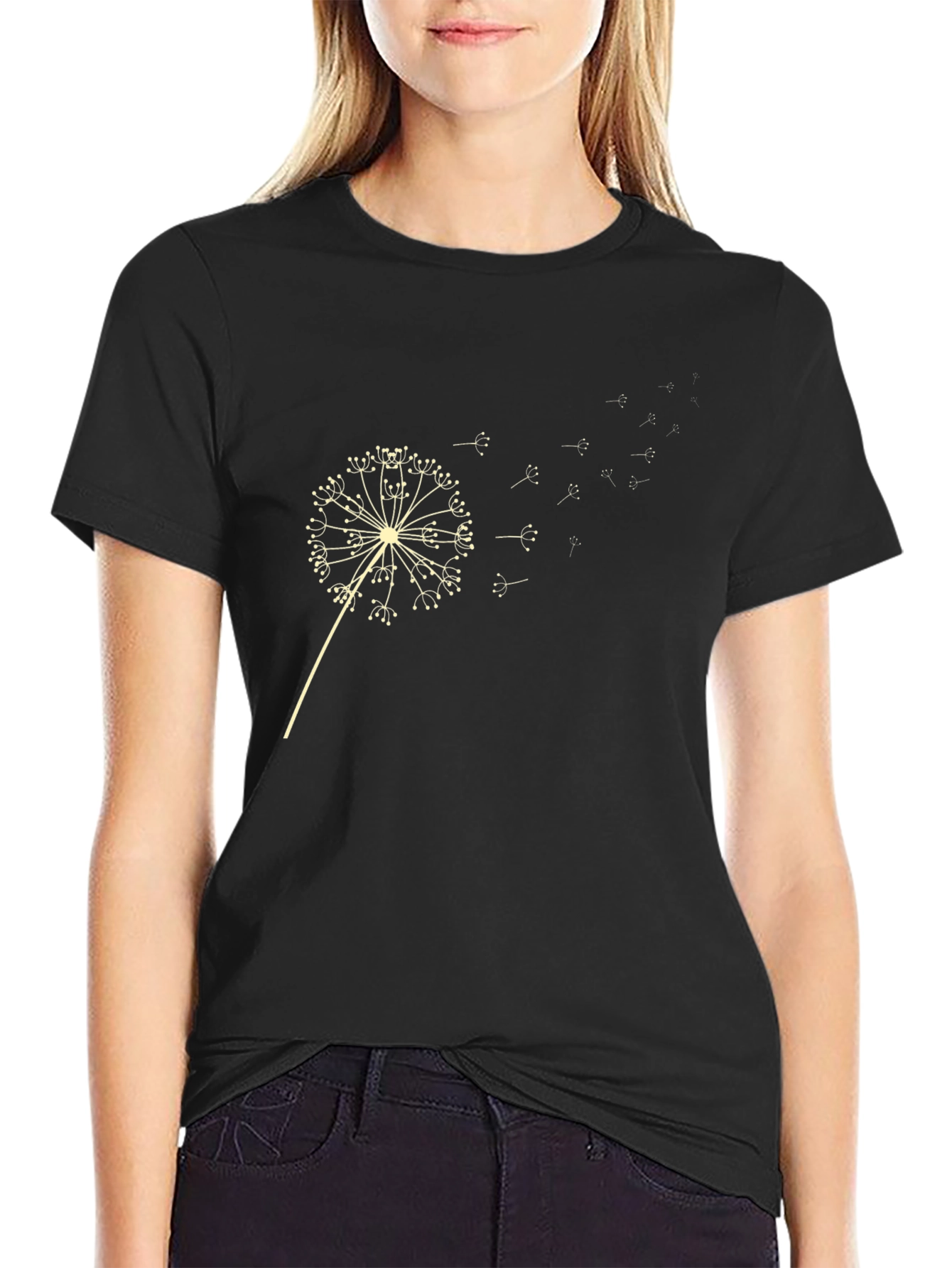 Black Dandelion Graphic Tee