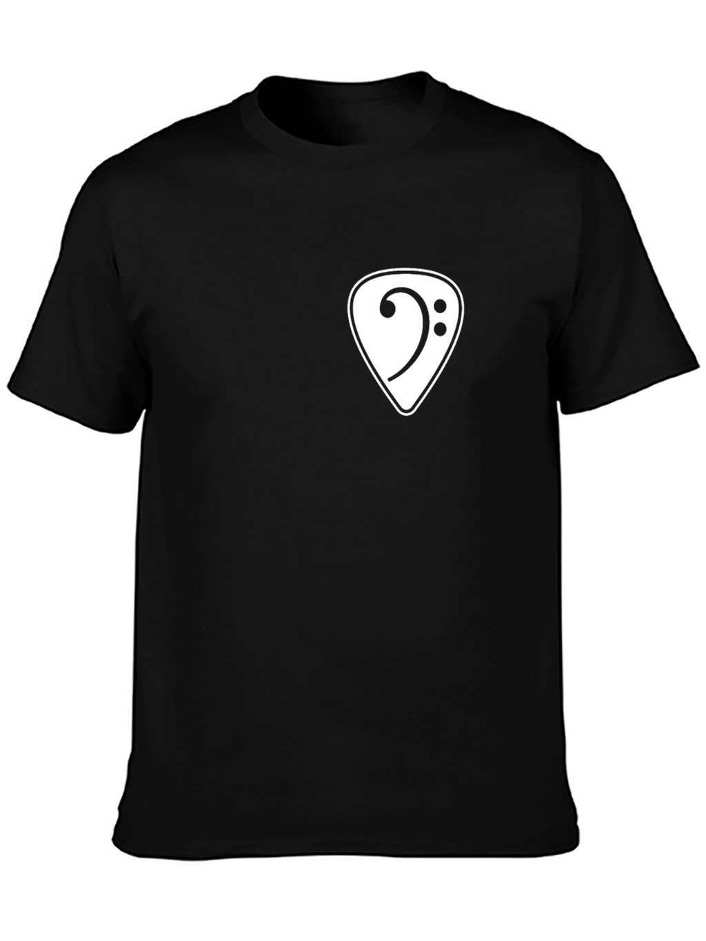 Bass Clef Guitar Pick T-Shirt - Music Lover Tee