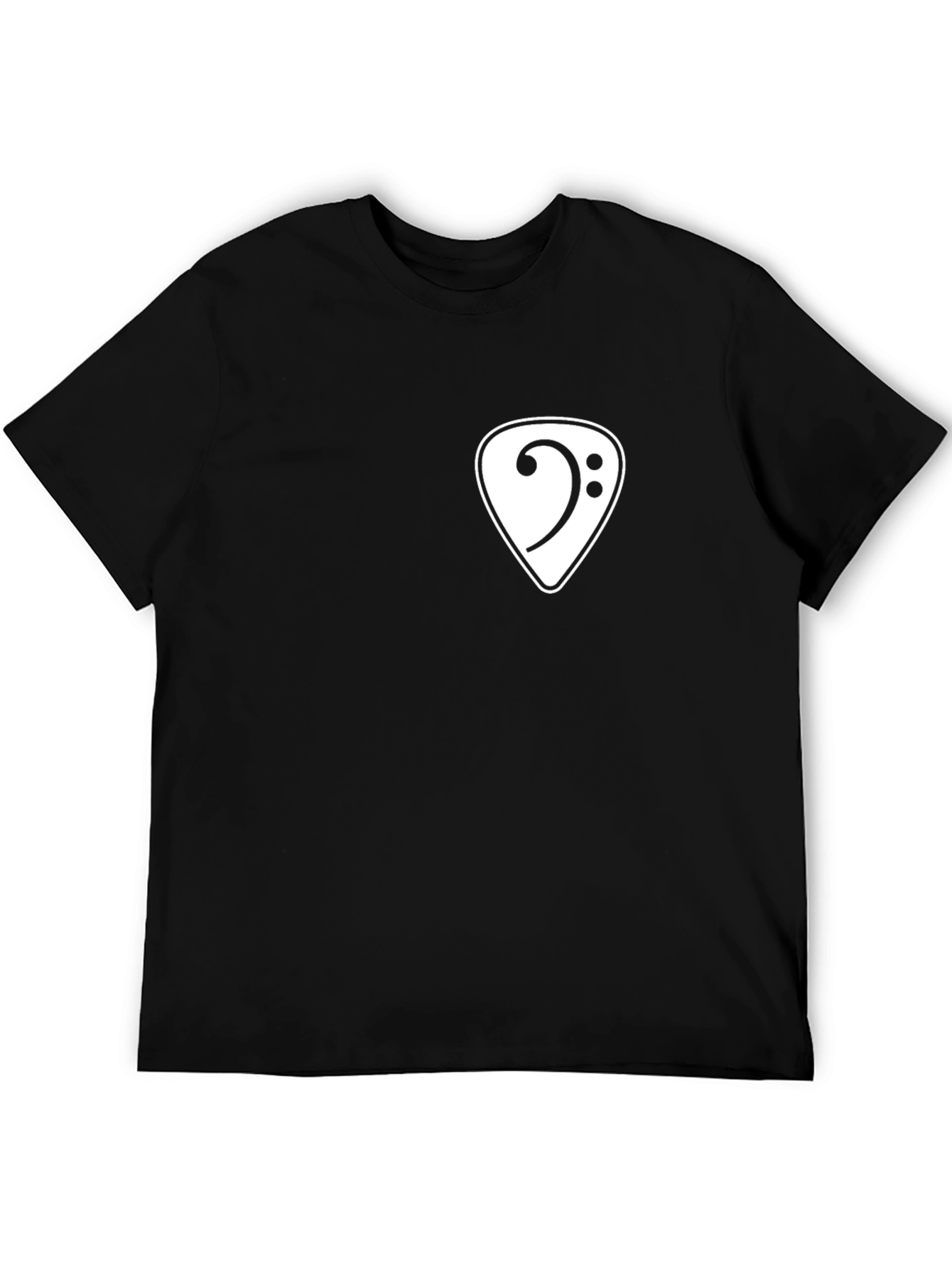 Bass Clef Guitar Pick T-Shirt - Music Lover Tee
