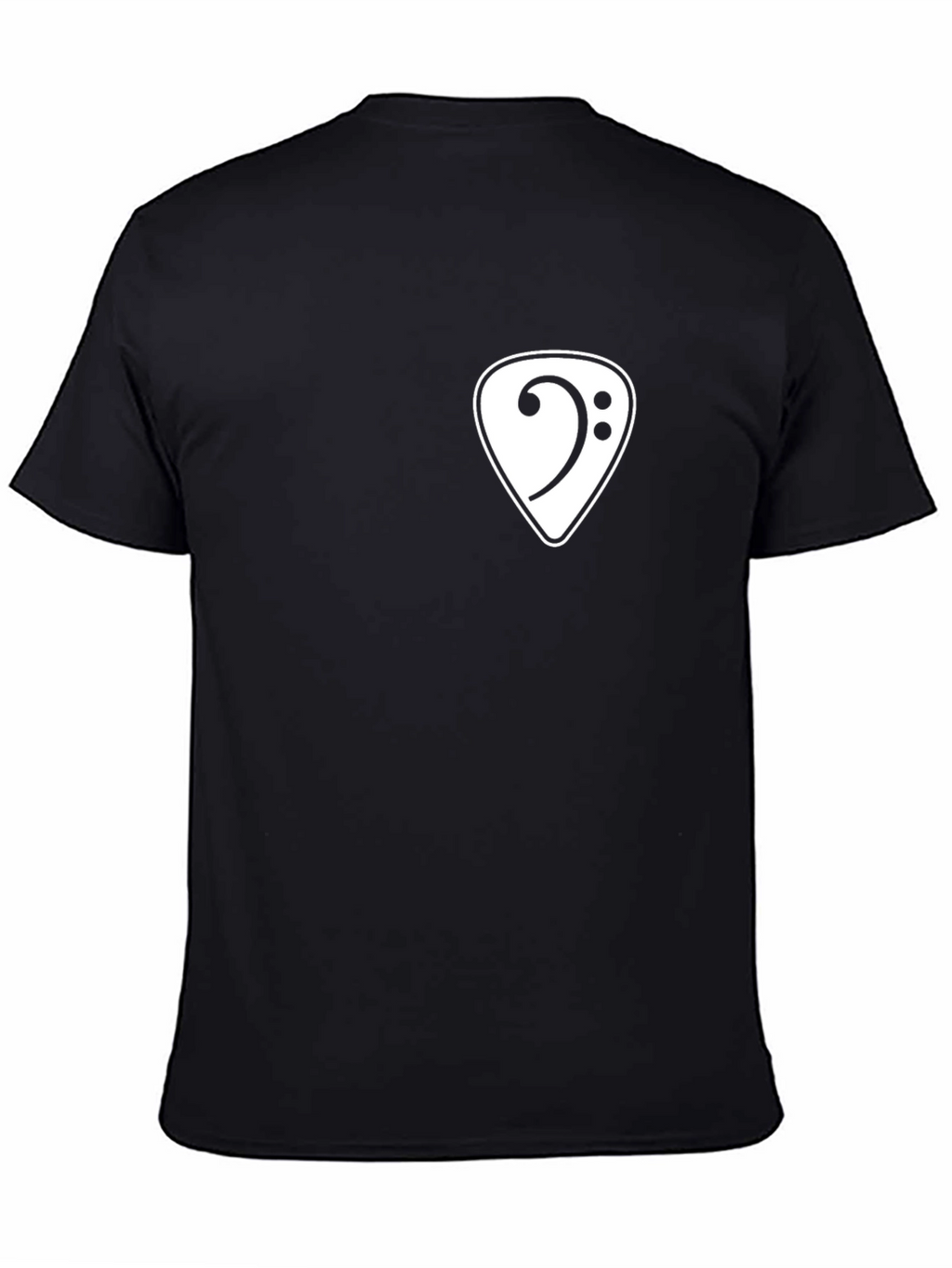 Bass Clef Guitar Pick T-Shirt - Music Lover Tee