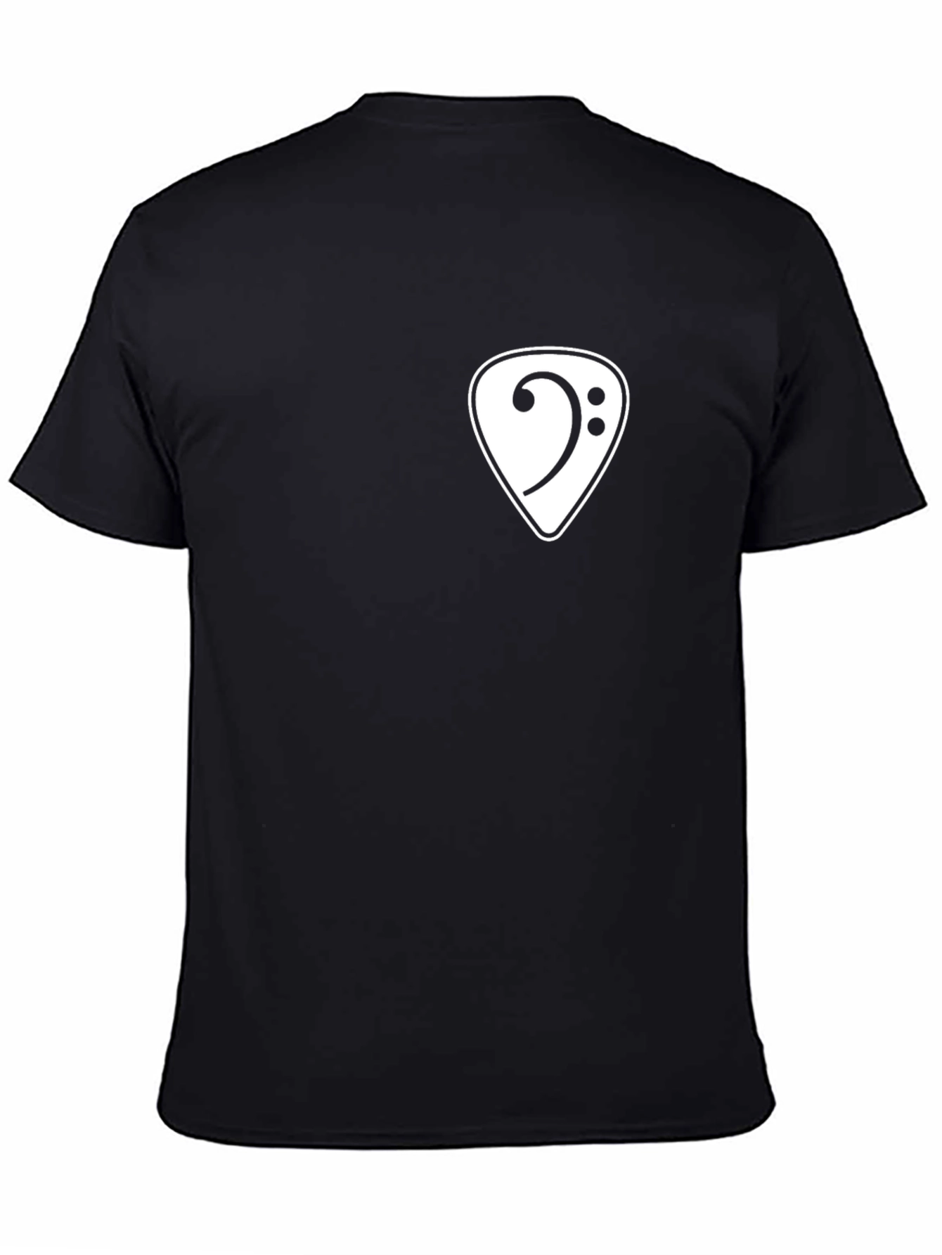 Bass Clef Guitar Pick T-Shirt - Music Lover Tee