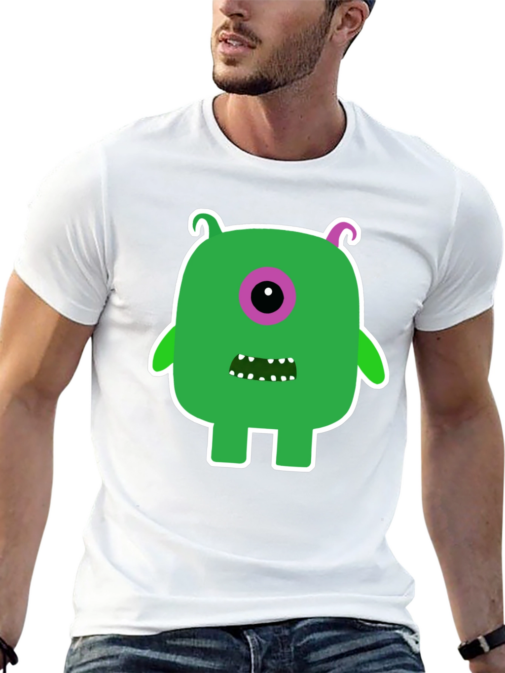 Monster Graphic Tee -  Funky One-Eyed Character