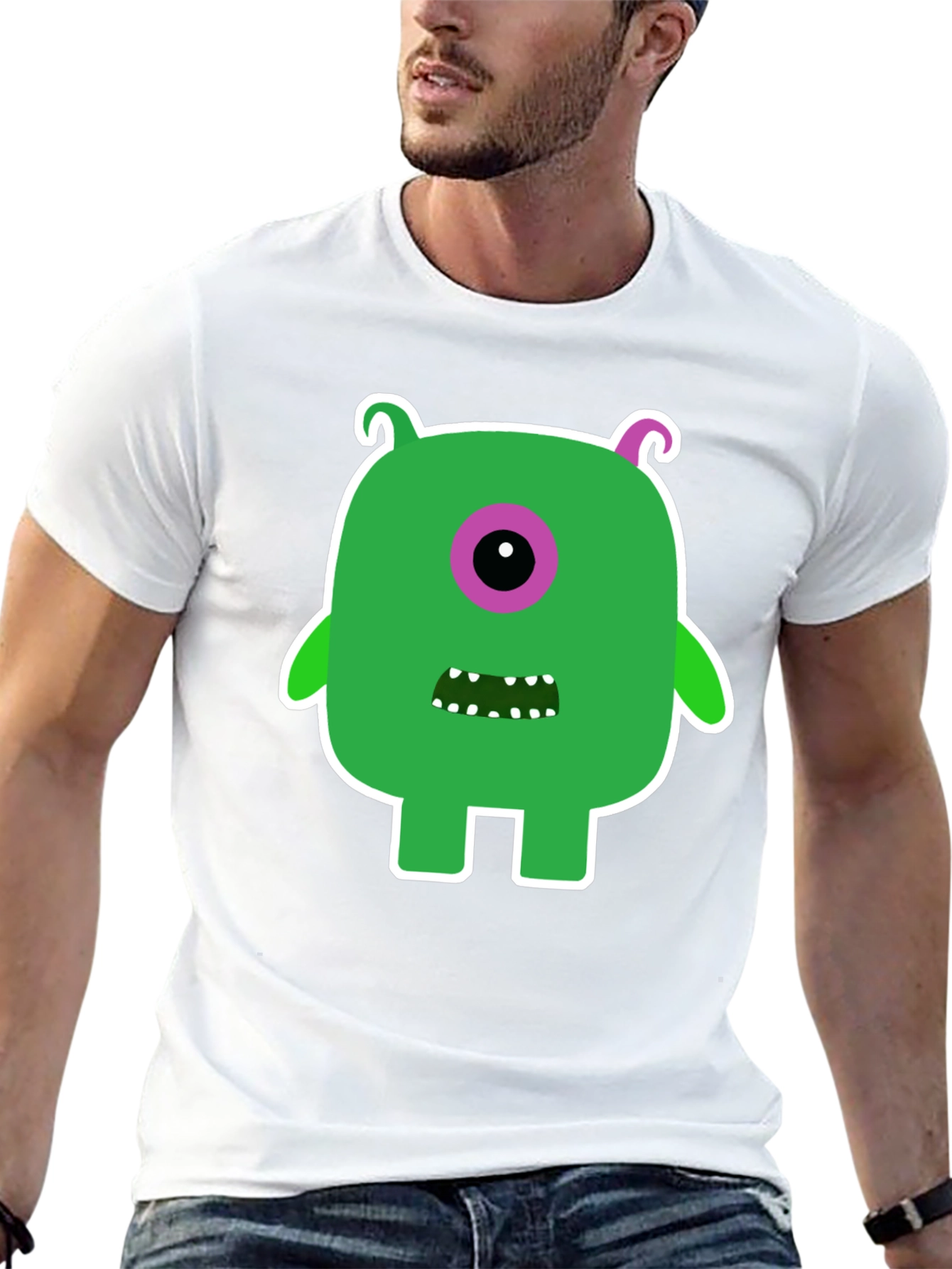 Monster Graphic Tee -  Funky One-Eyed Character