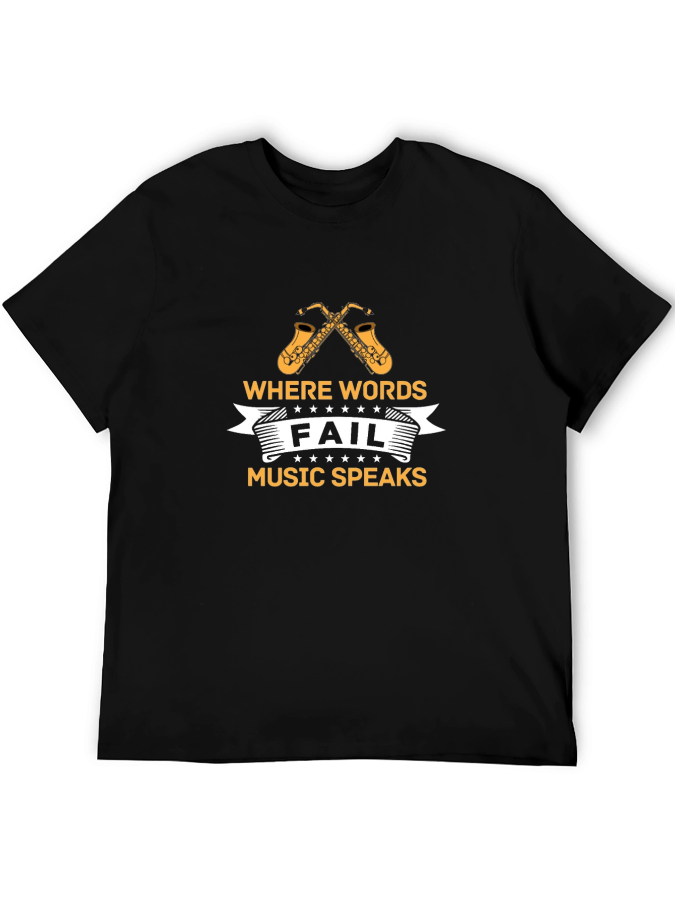 Music Speaks T-Shirt - Saxophone Design