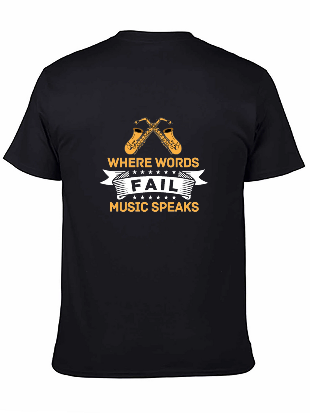 Music Speaks T-Shirt - Saxophone Design