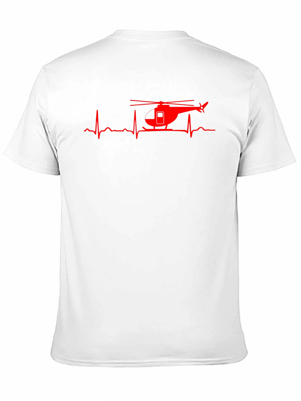 Helicopter Heartbeat Graphic Tee - Black