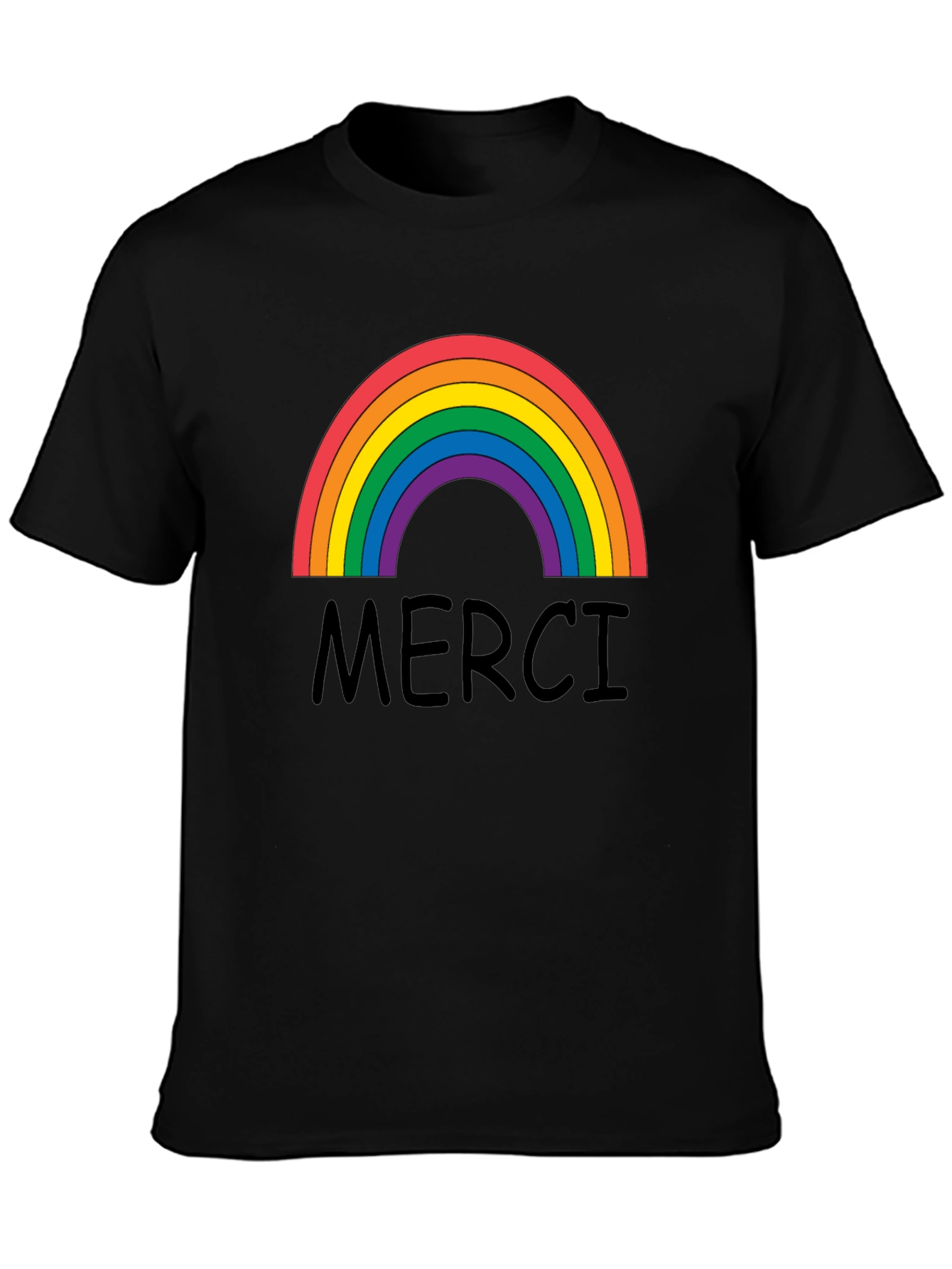 Merci Rainbow Graphic T-Shirt