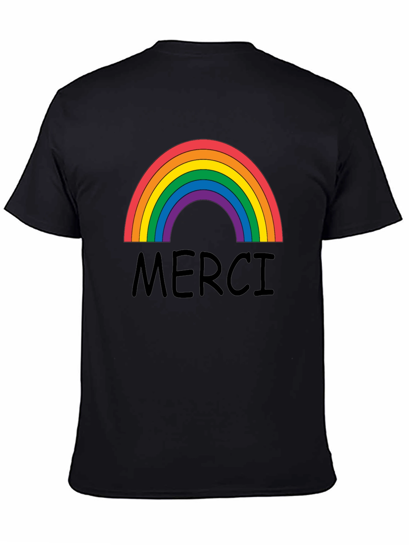 Merci Rainbow Graphic T-Shirt