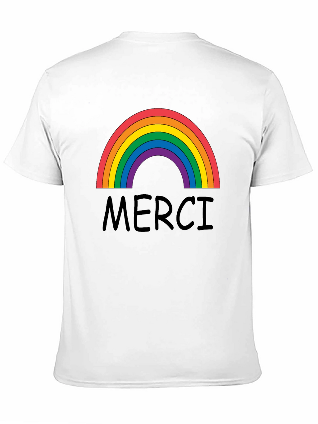 Merci Rainbow Graphic T-Shirt