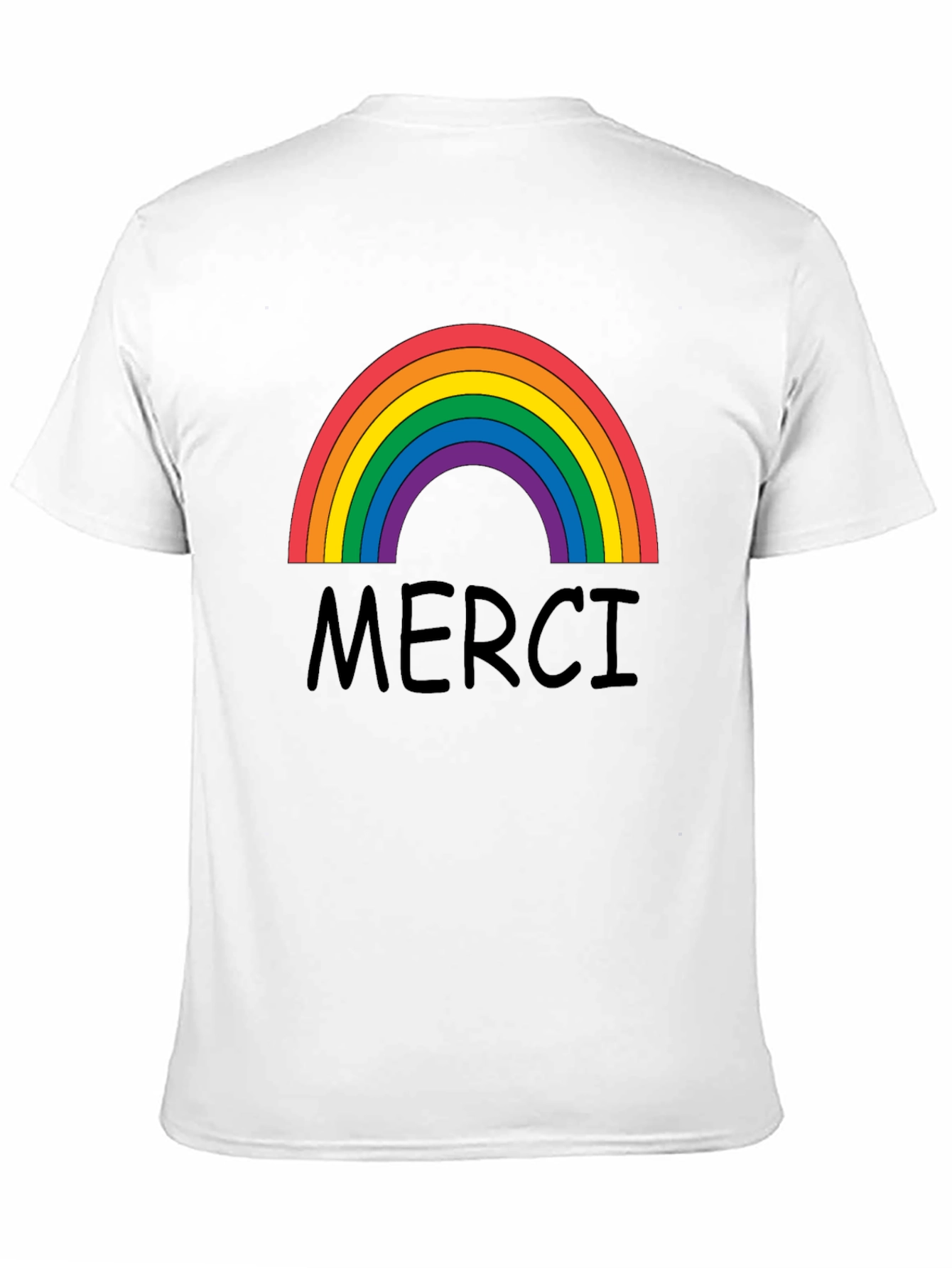 Merci Rainbow Graphic T-Shirt