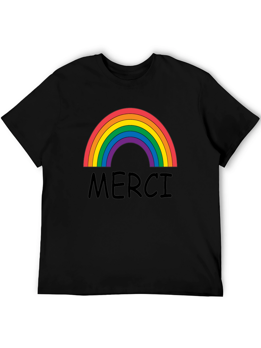 Merci Rainbow Graphic T-Shirt