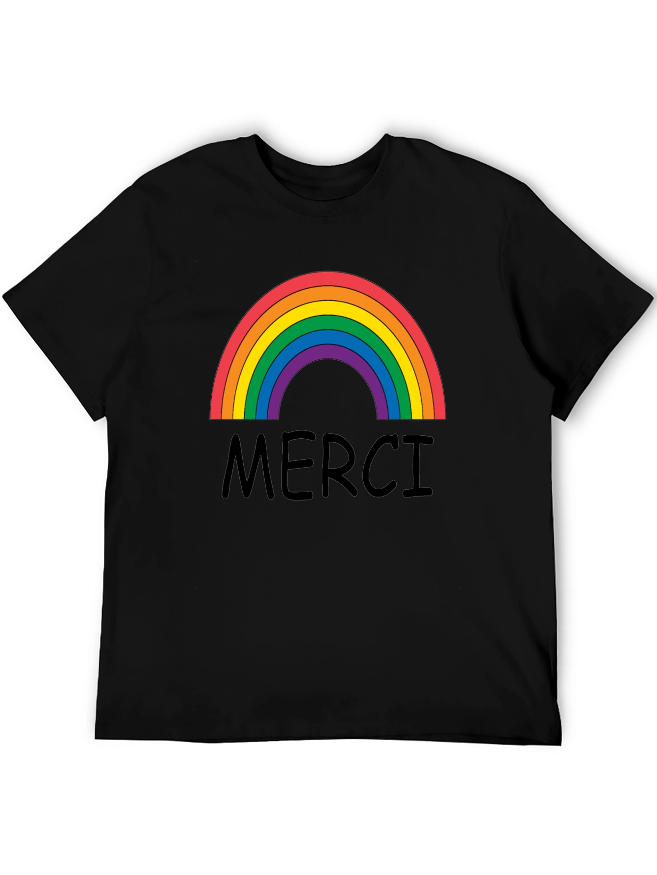 Merci Rainbow Graphic T-Shirt