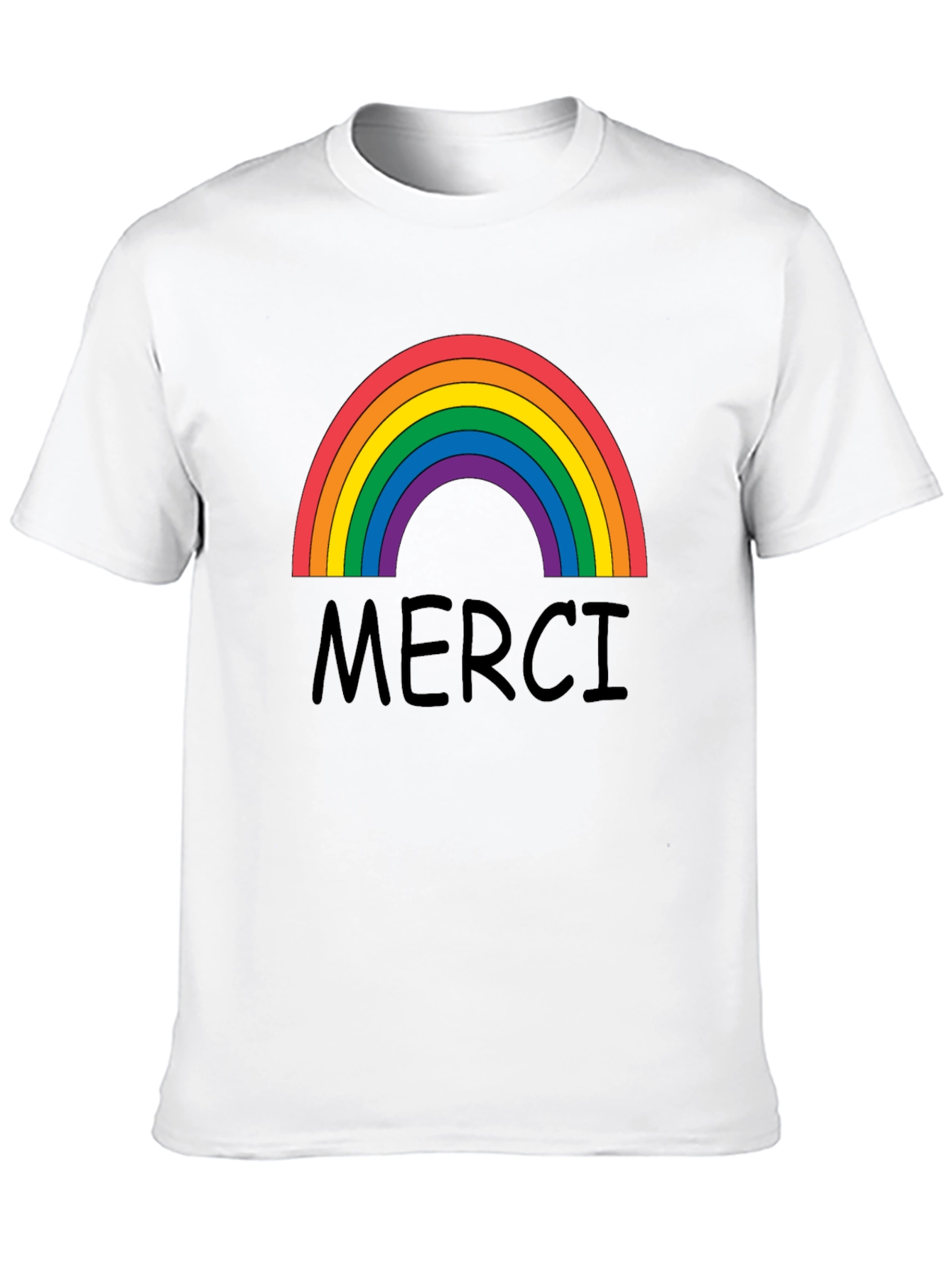 Merci Rainbow Graphic T-Shirt