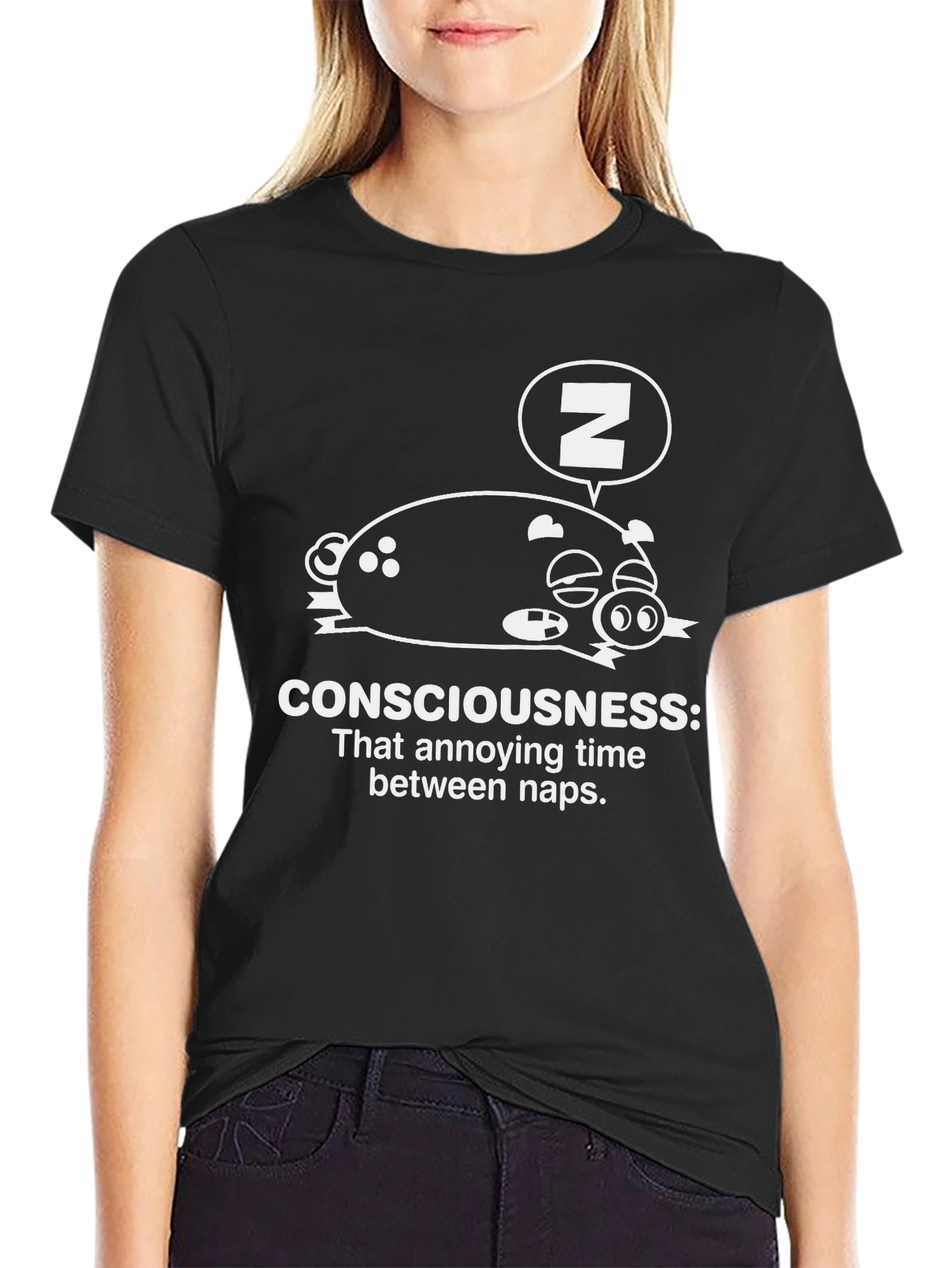 Consciousness Naps Funny Graphic T-Shirt