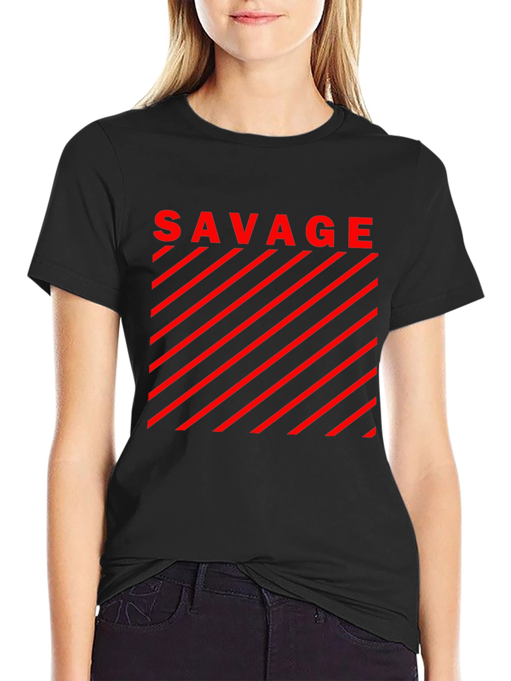 Savage Graphic T-Shirt - Bold Red Design