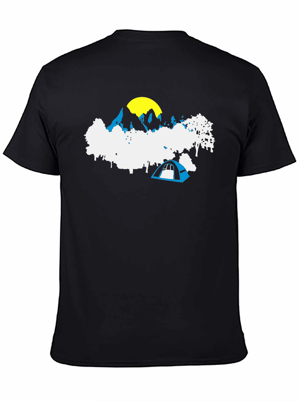 Mountain Camping Graphic Tee - Black