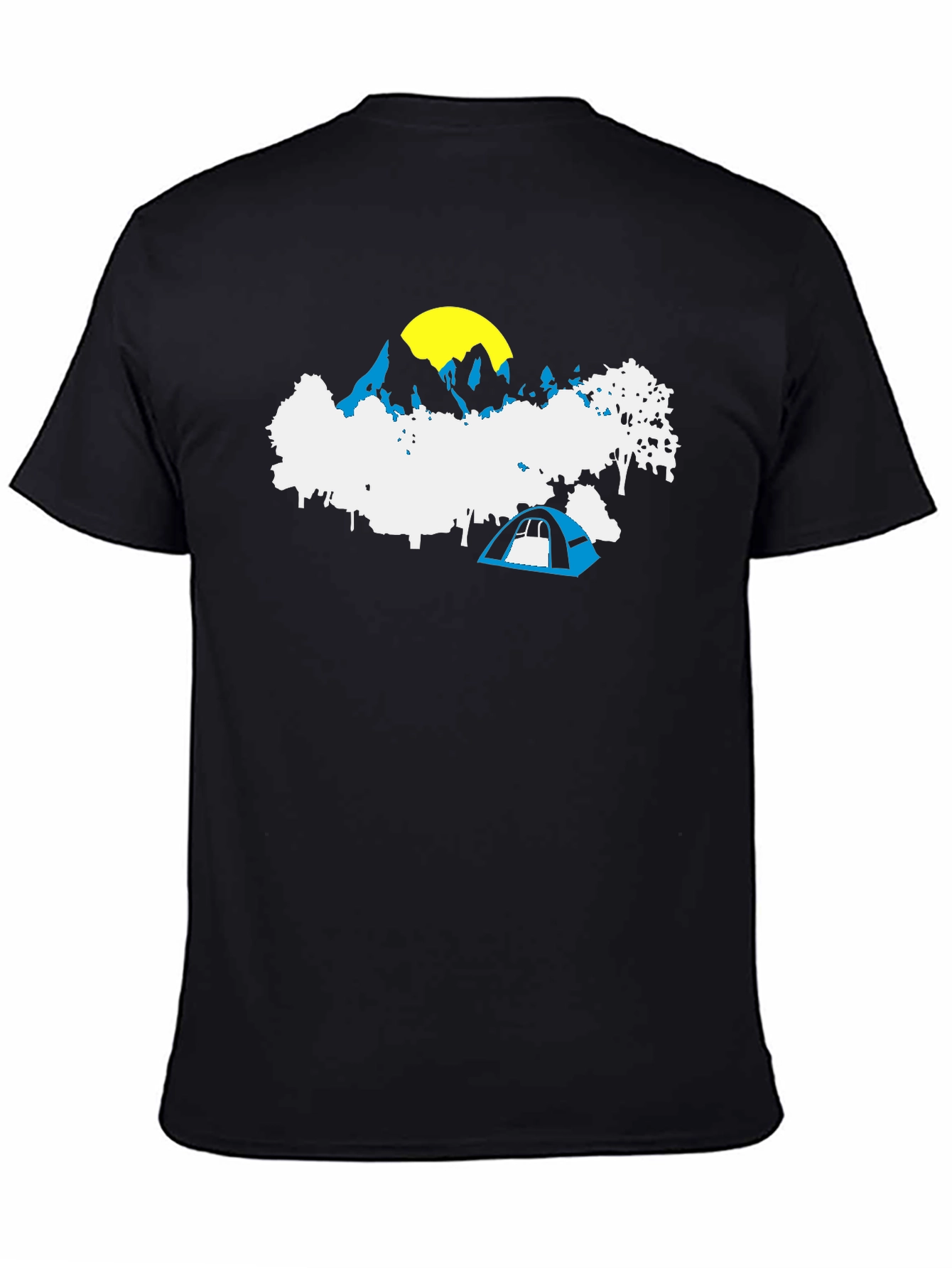 Mountain Camping Graphic Tee - Black