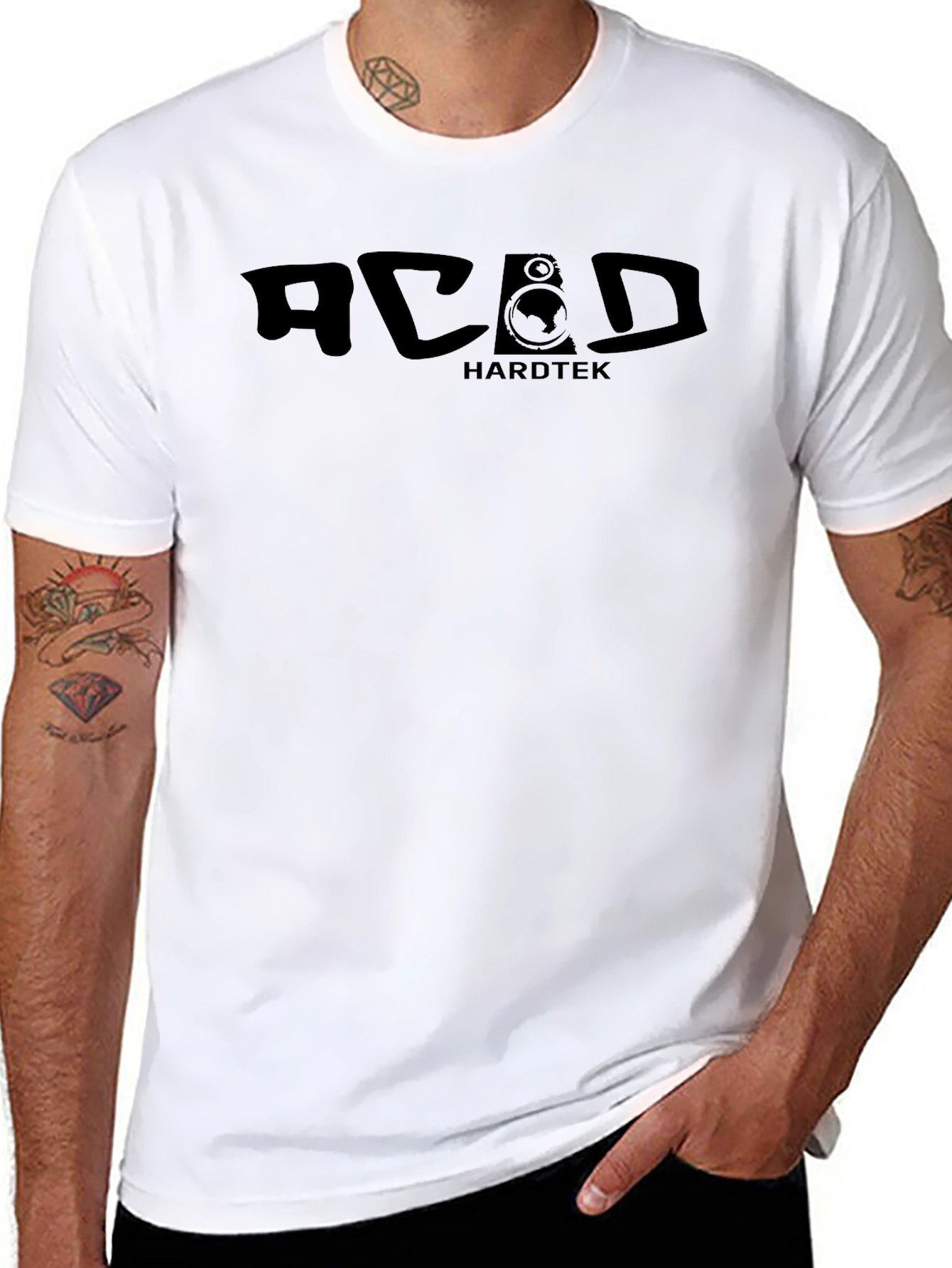 ACAD Hardtek Black Graphic T-Shirt