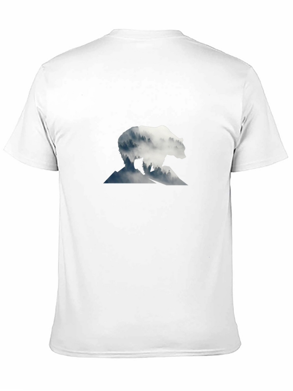 Bear Silhouette Graphic Black T-Shirt