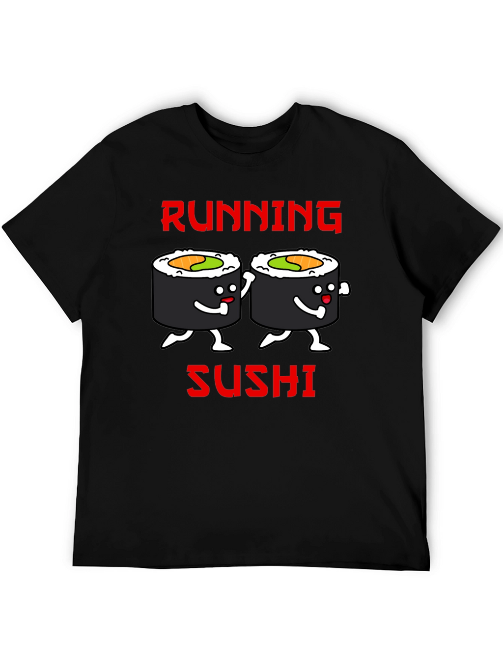 Running Sushi Graphic T-Shirt - Black