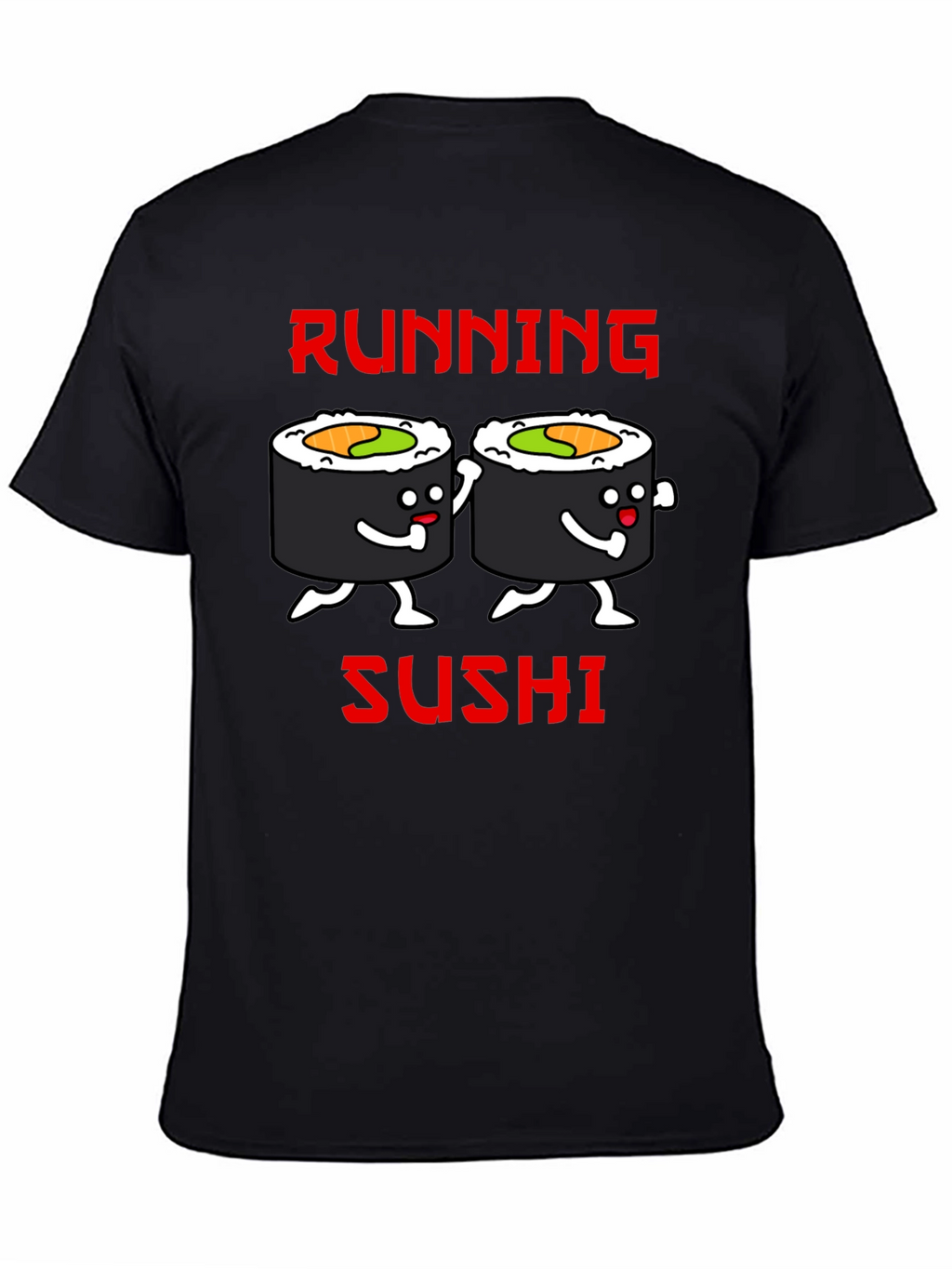Running Sushi Graphic T-Shirt - Black