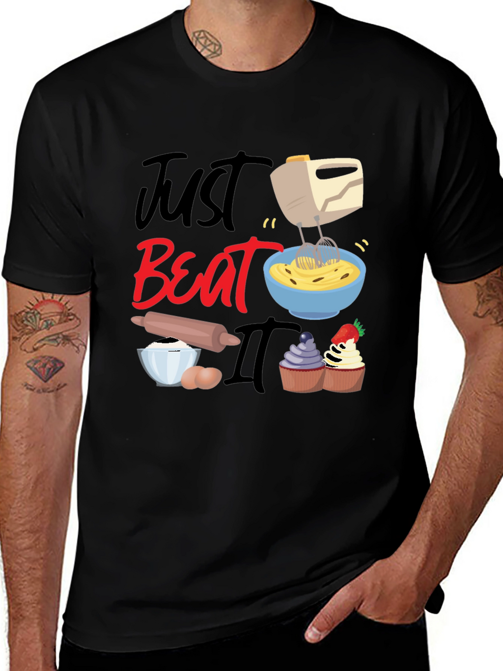 Just Beat It Funny Baking T-Shirt