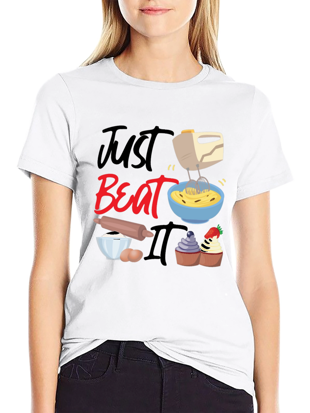 Just Beat It Funny Baking T-Shirt