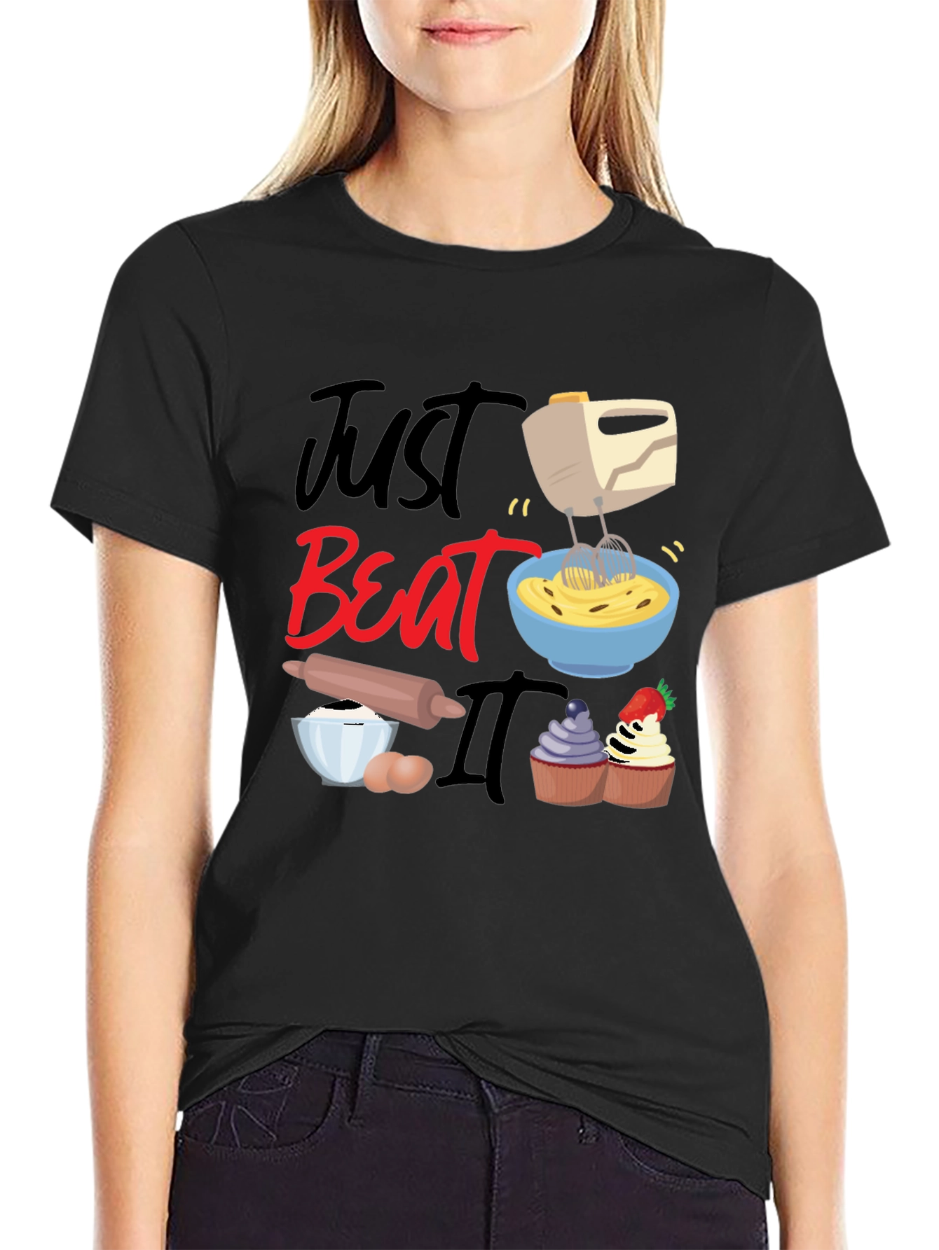 Just Beat It Funny Baking T-Shirt
