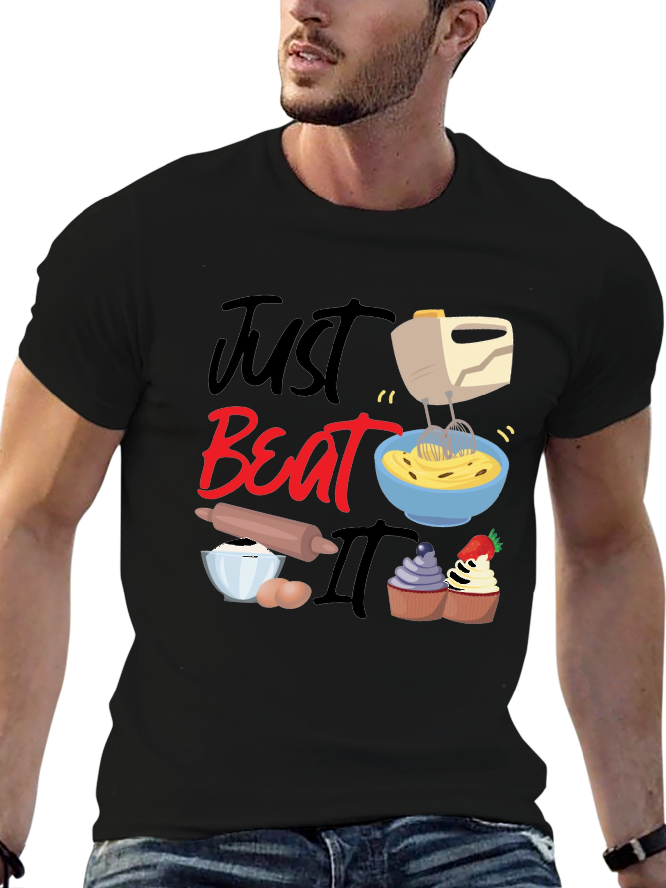 Just Beat It Funny Baking T-Shirt