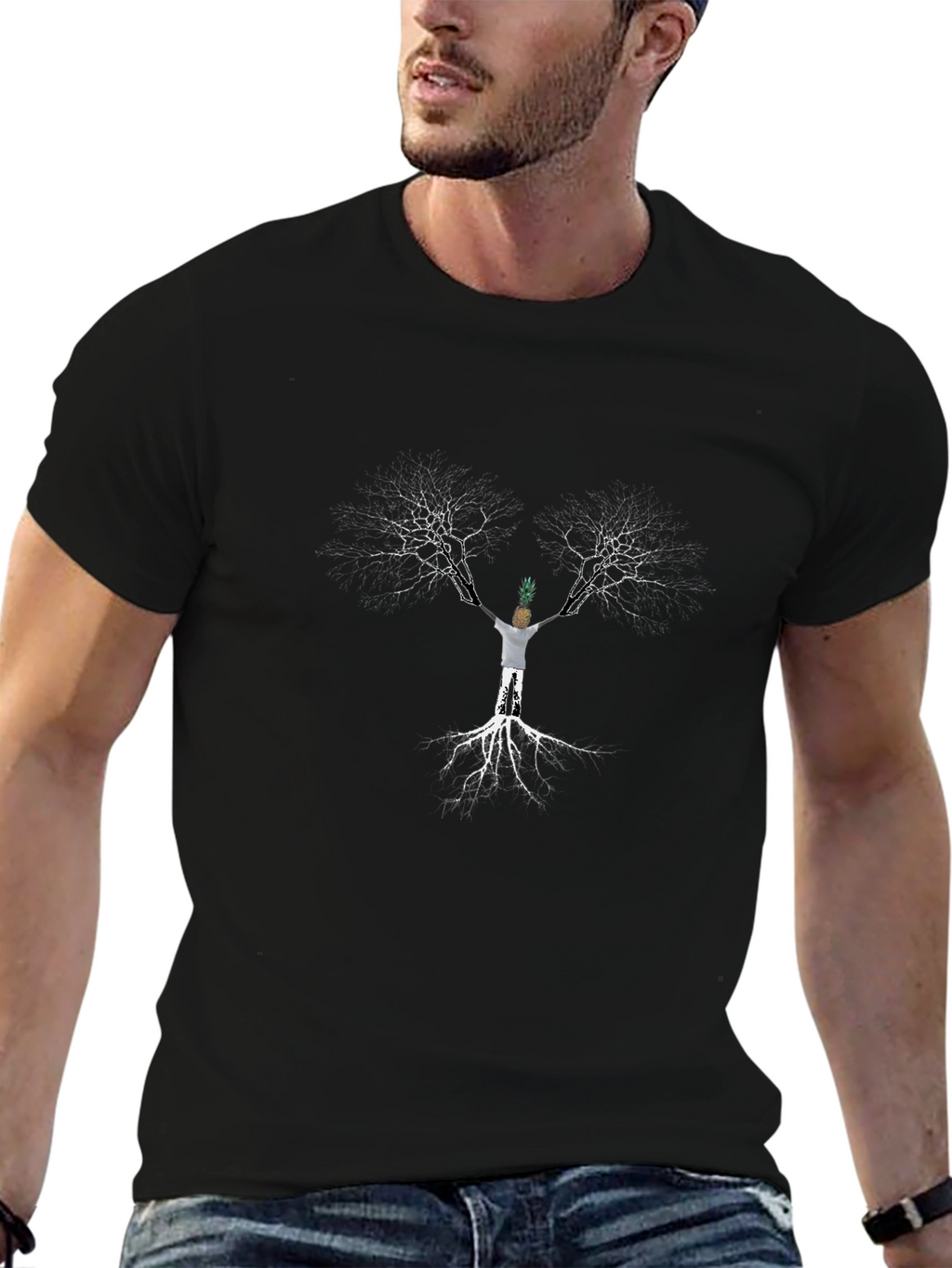 Pineapple Head Tree Roots T-Shirt