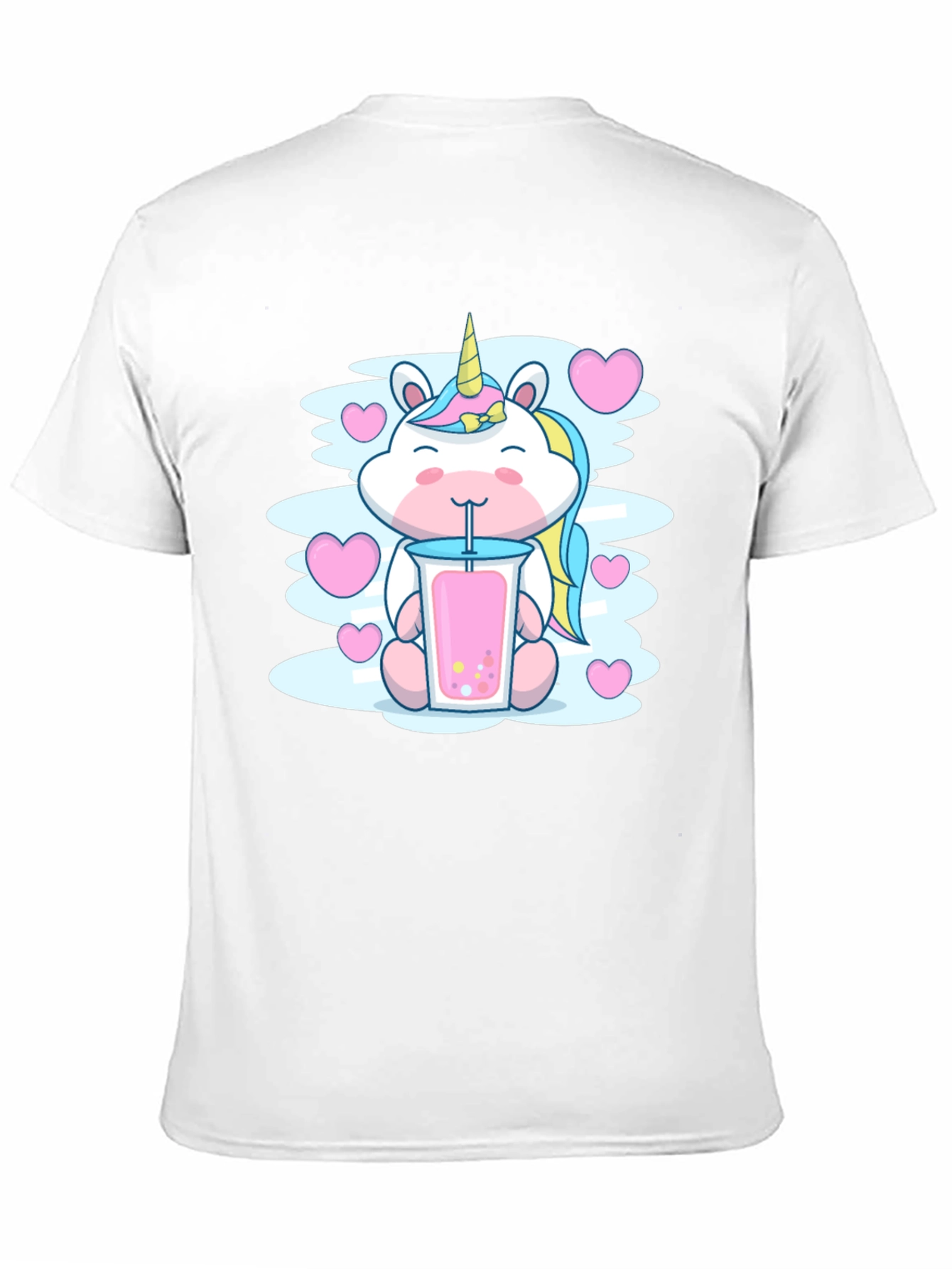 Cute Unicorn Bubble Tea Graphic T-Shirt
