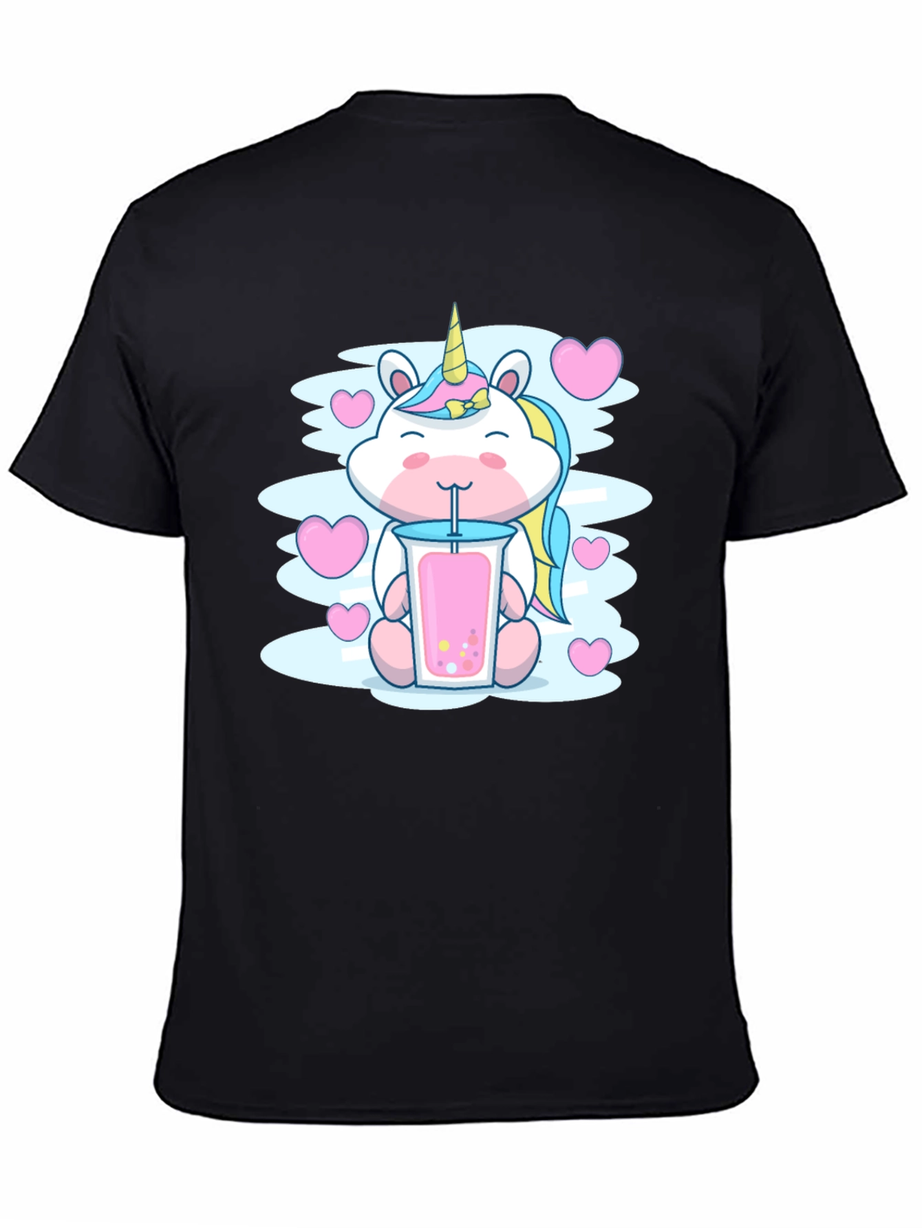 Cute Unicorn Bubble Tea Graphic T-Shirt