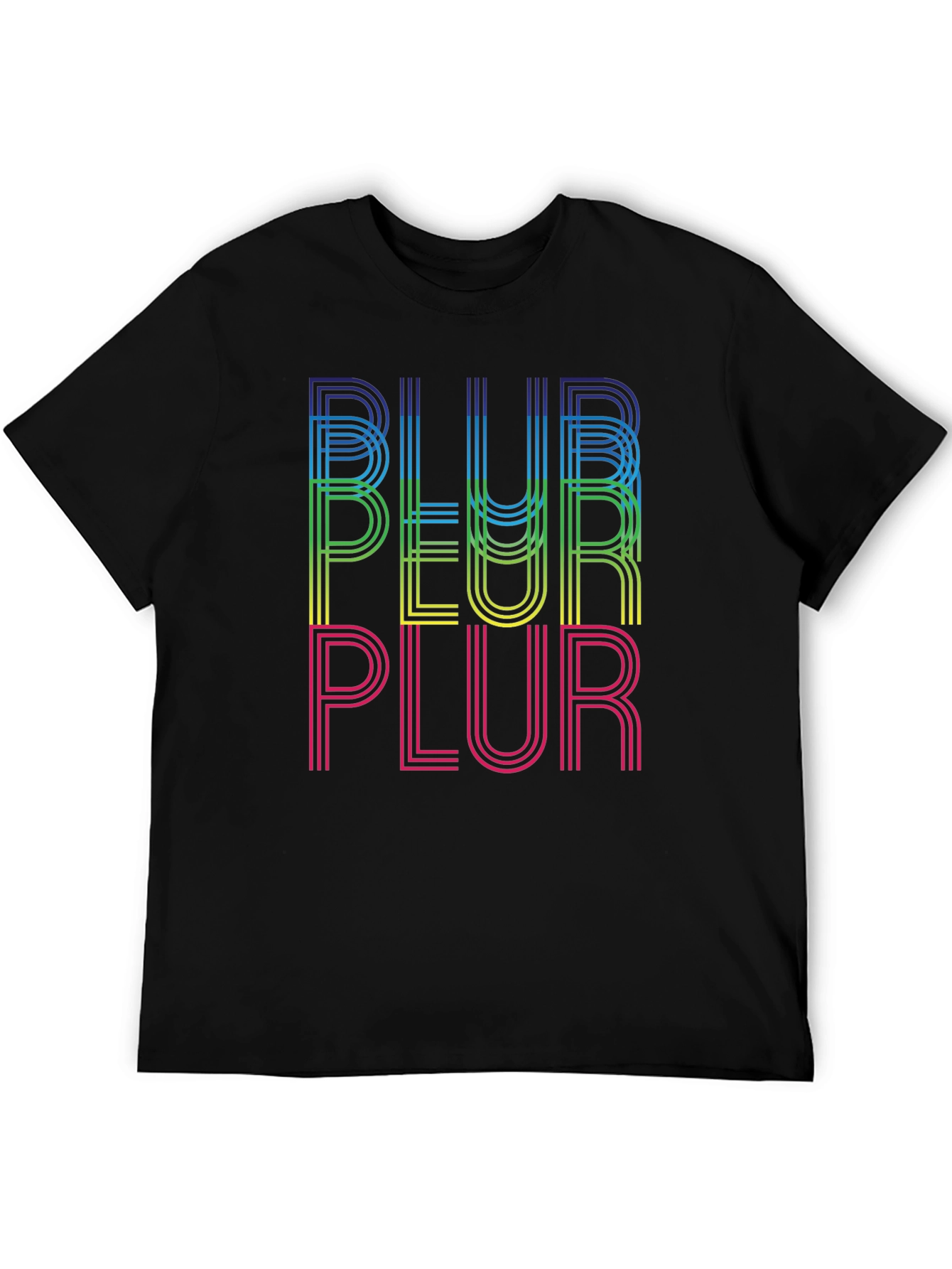 PLUR Graphic Tee - Peace Love Unity Respect Rainbow T-Shirt