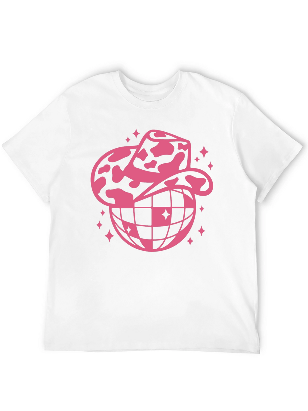 Cowboy Hat Disco Globe Black T-Shirt