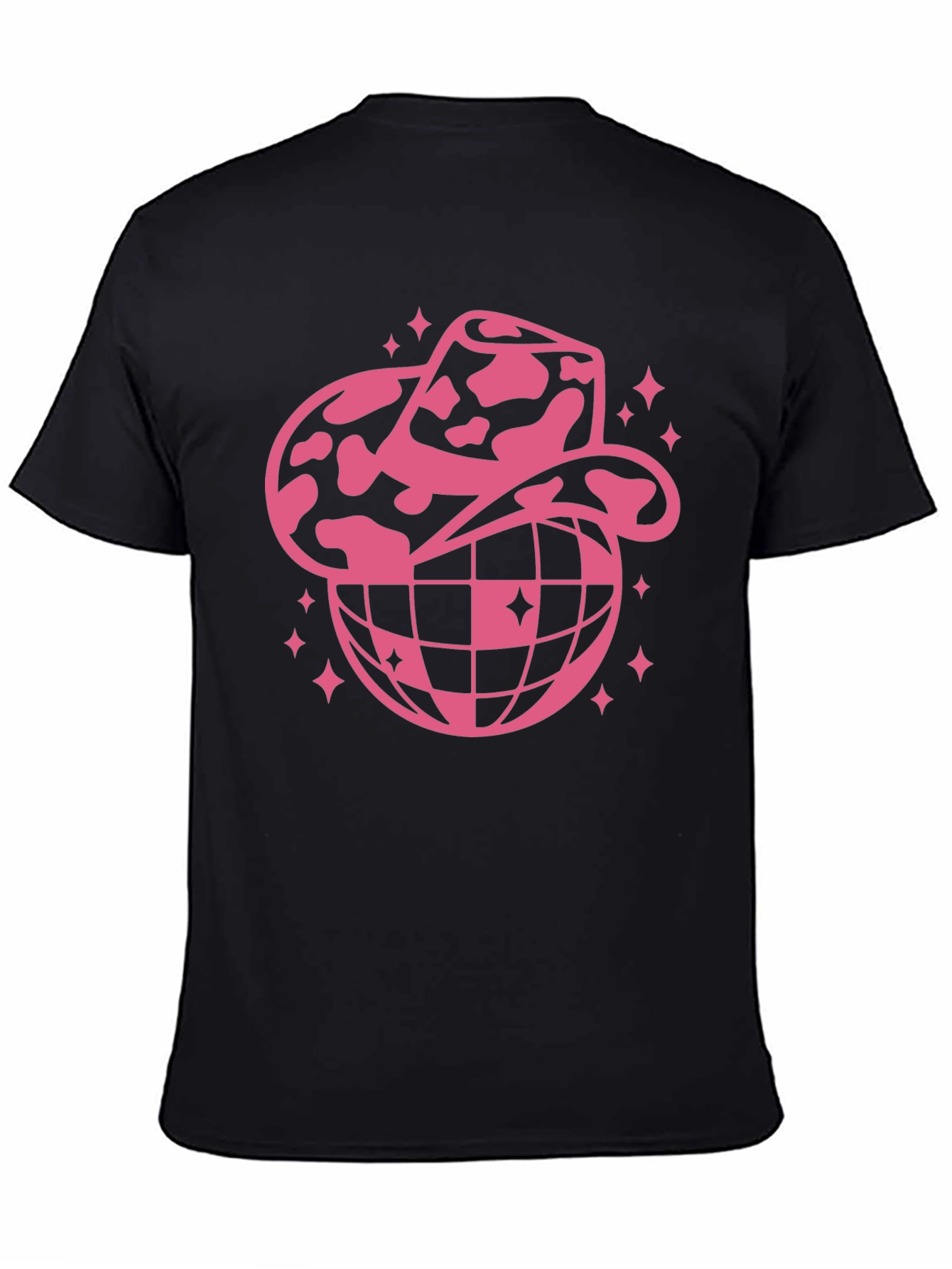 Cowboy Hat Disco Globe Black T-Shirt