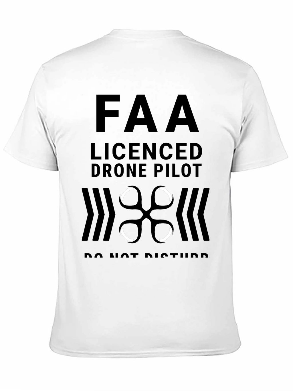FAA Licensed Drone Pilot Black Graphic Tee