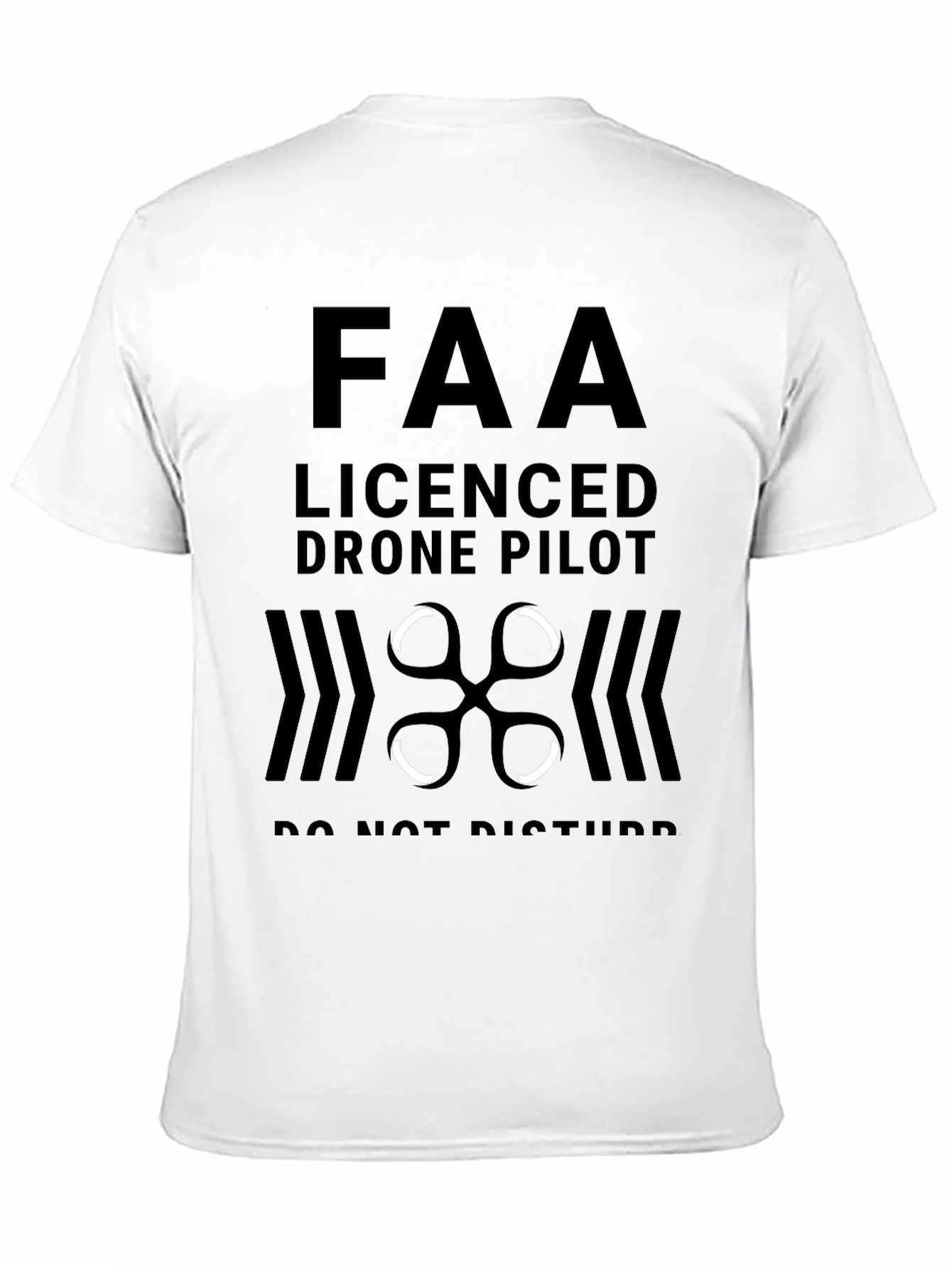 FAA Licensed Drone Pilot Black Graphic Tee