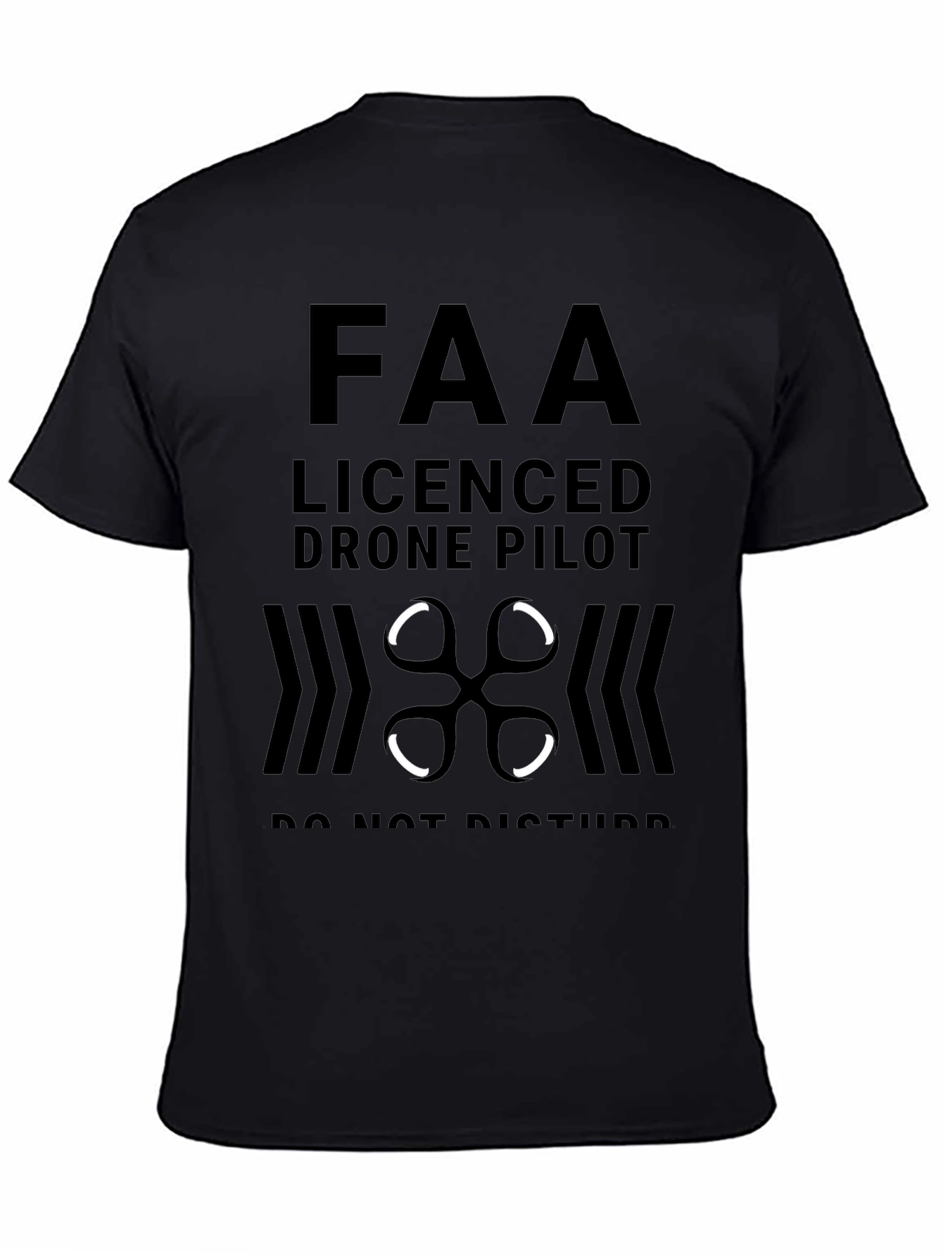 FAA Licensed Drone Pilot Black Graphic Tee