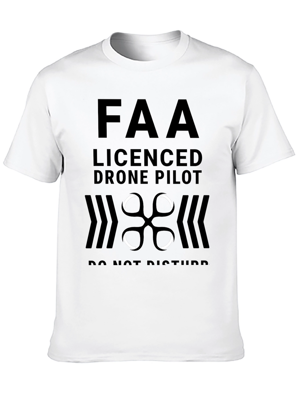 FAA Licensed Drone Pilot Black Graphic Tee
