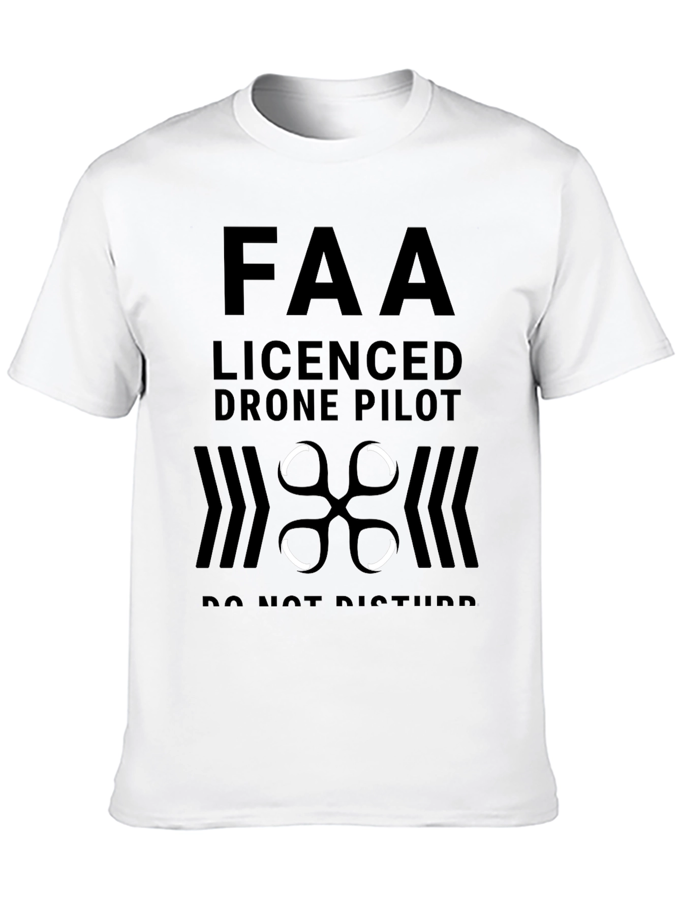 FAA Licensed Drone Pilot Black Graphic Tee