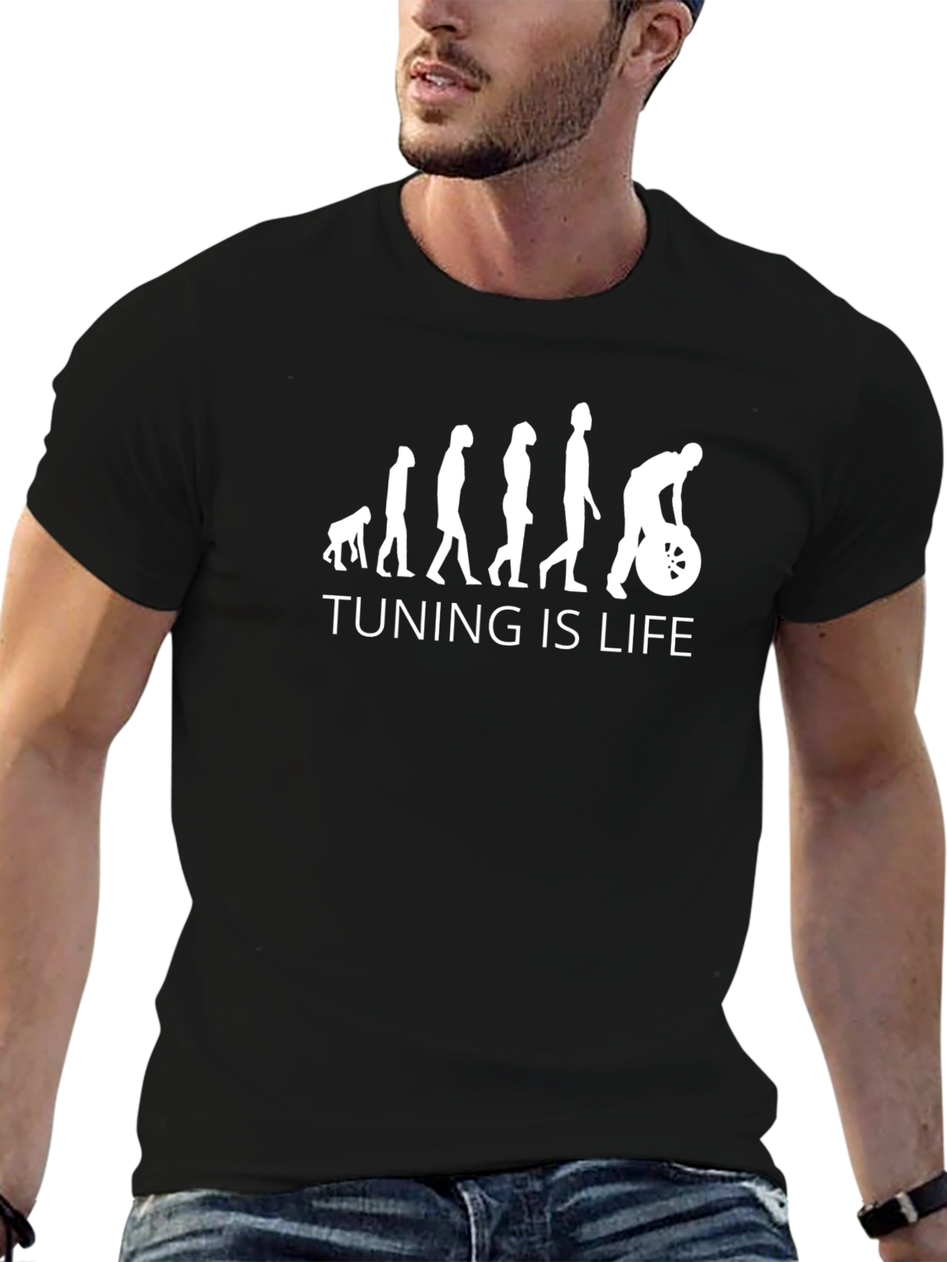 Tuning is Life Black T-Shirt - Automotive Enthusiast