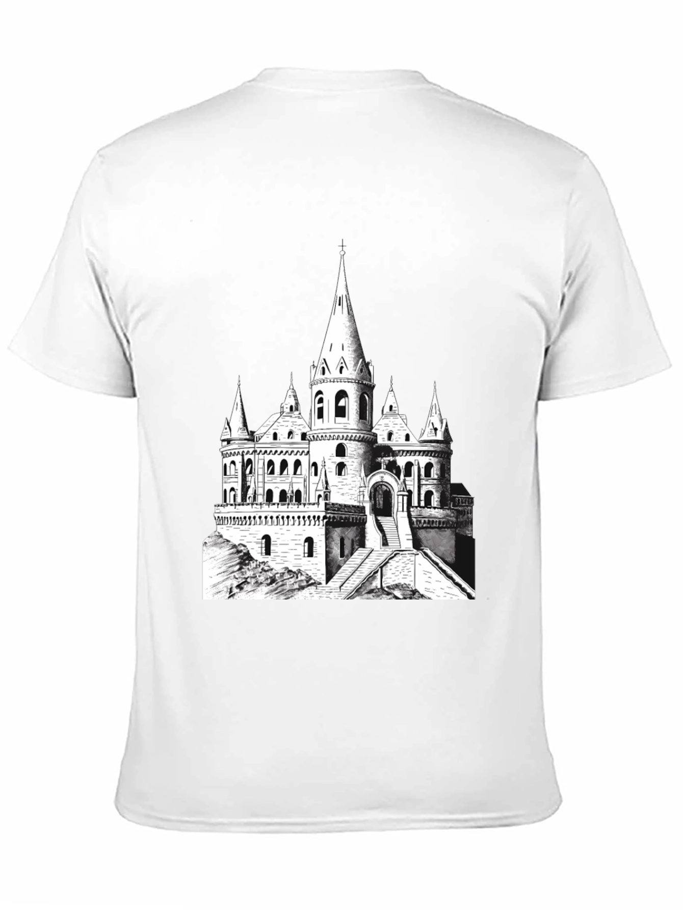Castle Graphic Tee - Black Cotton Blend