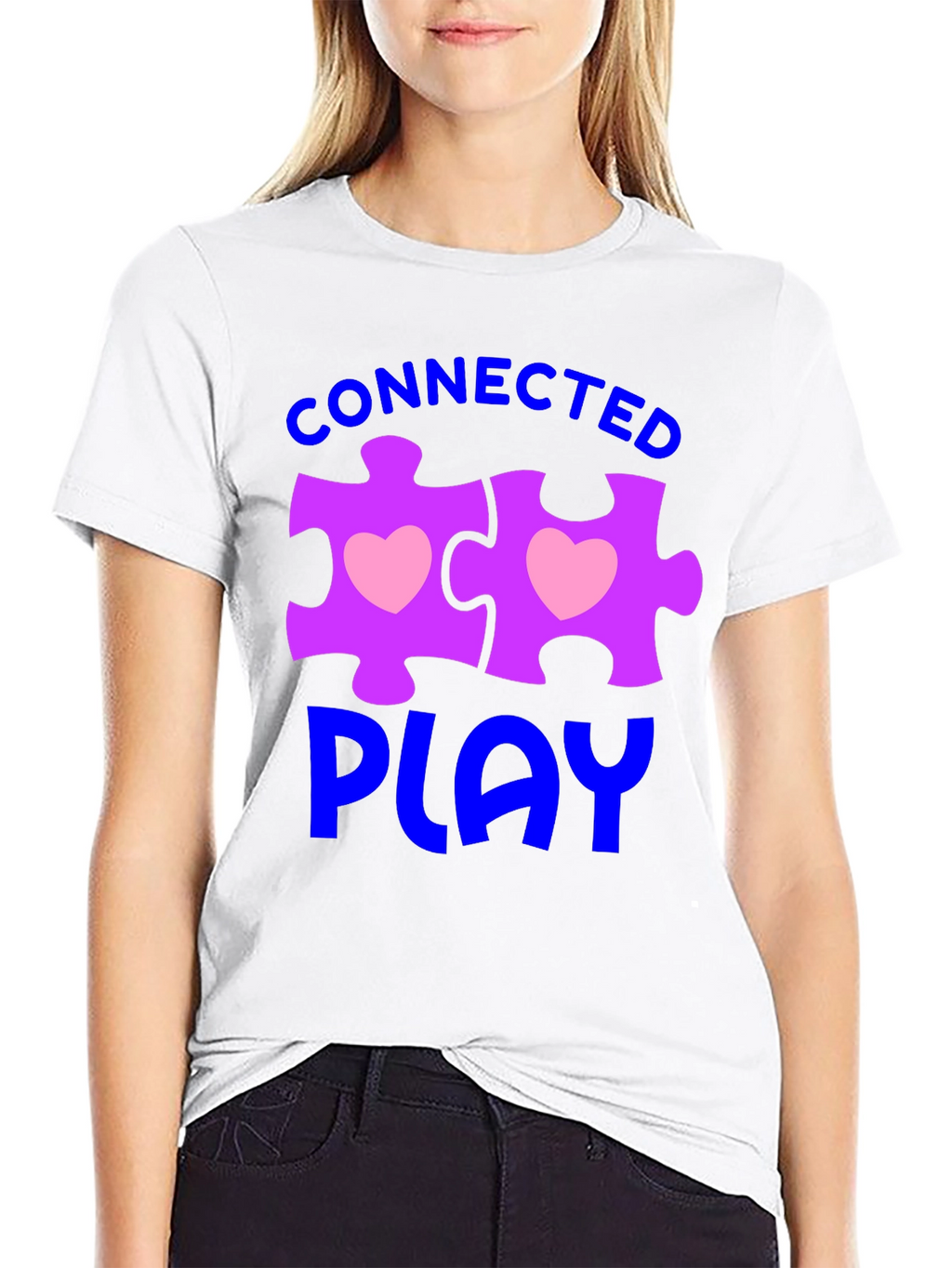 Connected Play Autism Awareness Puzzle Piece T-Shirt
