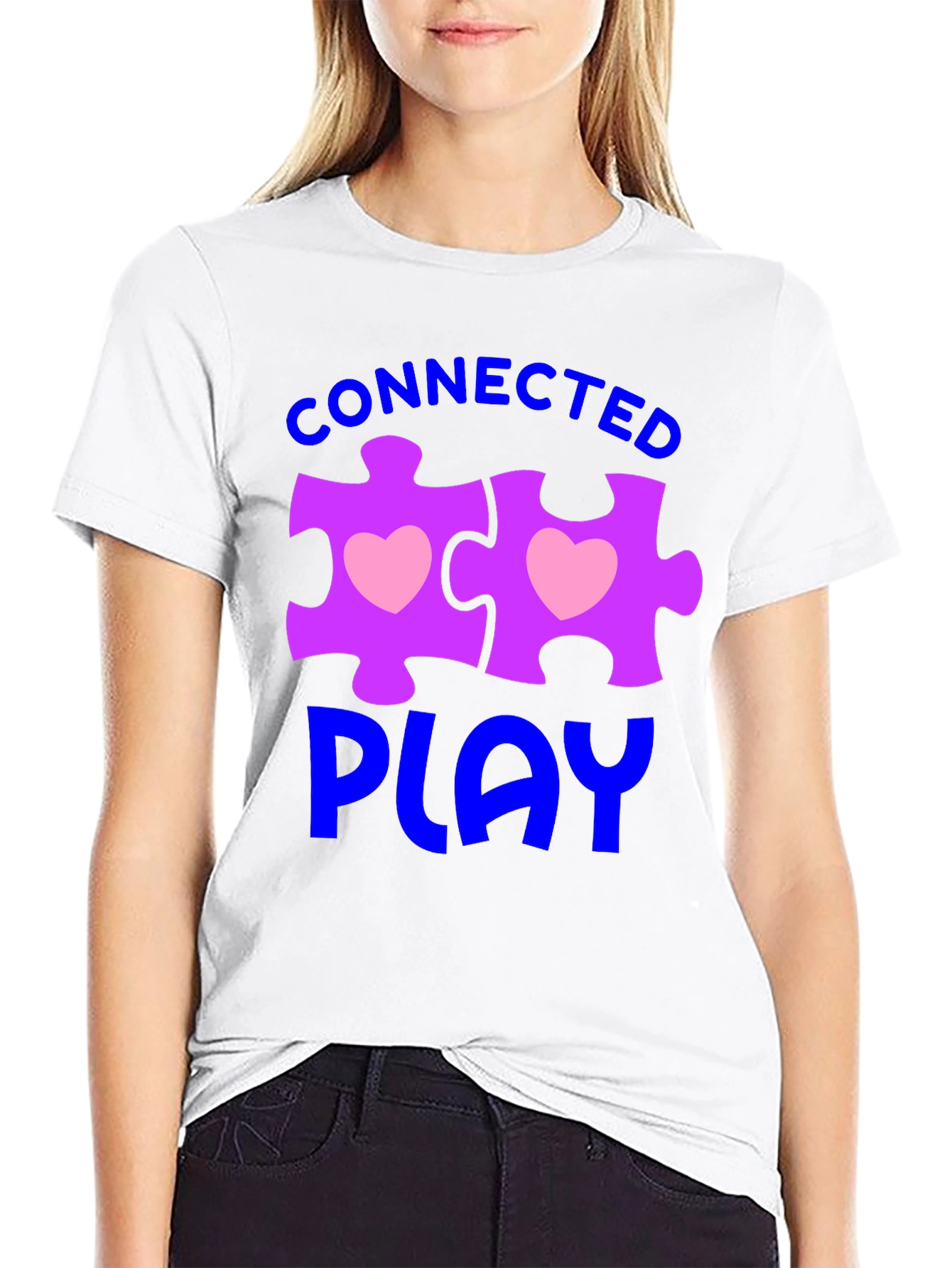 Connected Play Autism Awareness Puzzle Piece T-Shirt