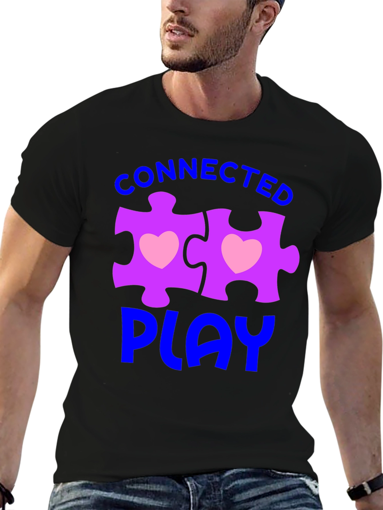 Connected Play Autism Awareness Puzzle Piece T-Shirt